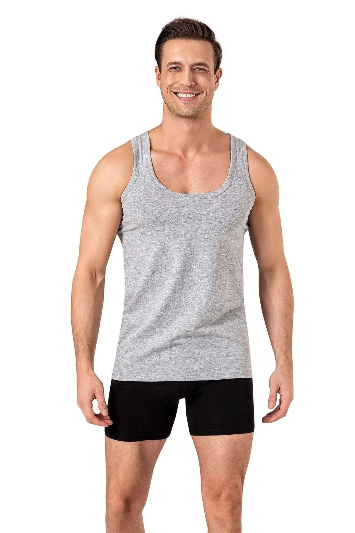 100% Cotton Single Men's Undershirt