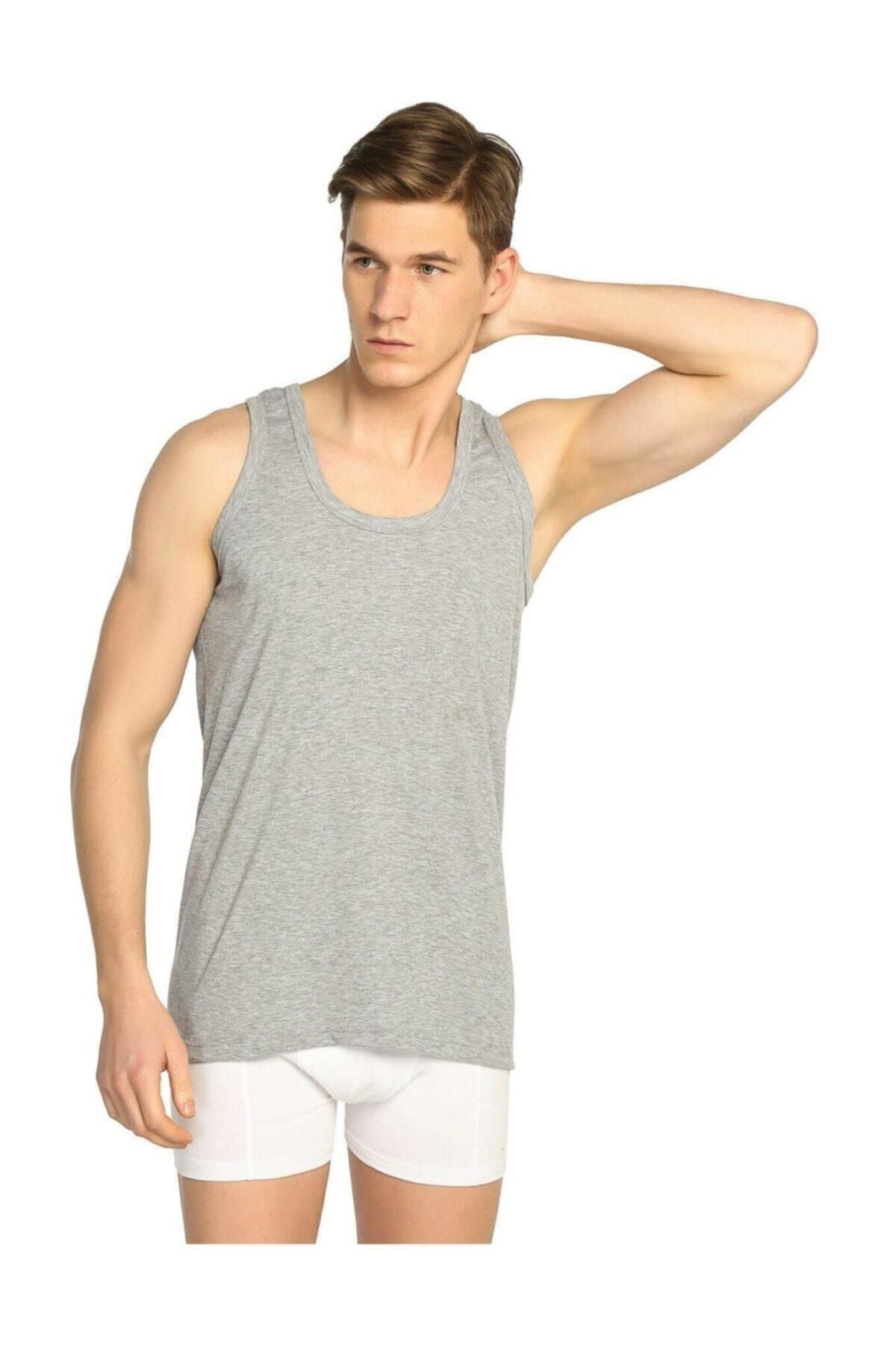 Star Men's Grey Strap Classic Cotton Undershirt 1 Pack