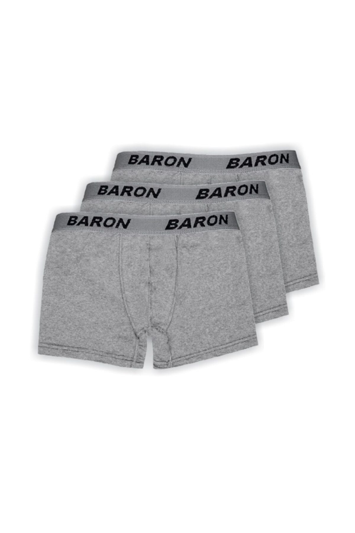 3 Piece Brand Men's Lycra Combed Cotton Boxer - Gray