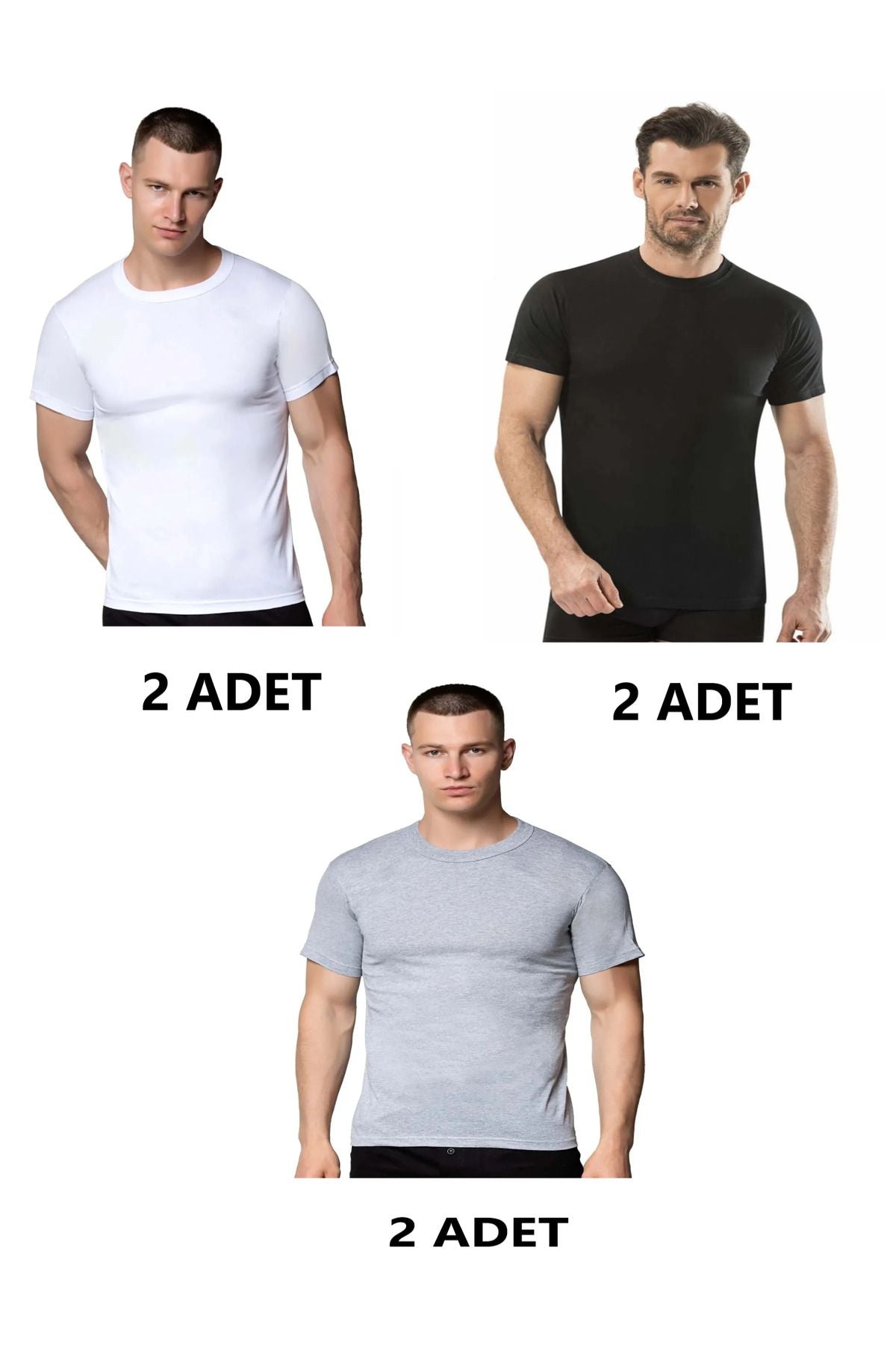6-Pack Men's Combed Cotton Zero Collar Undershirt