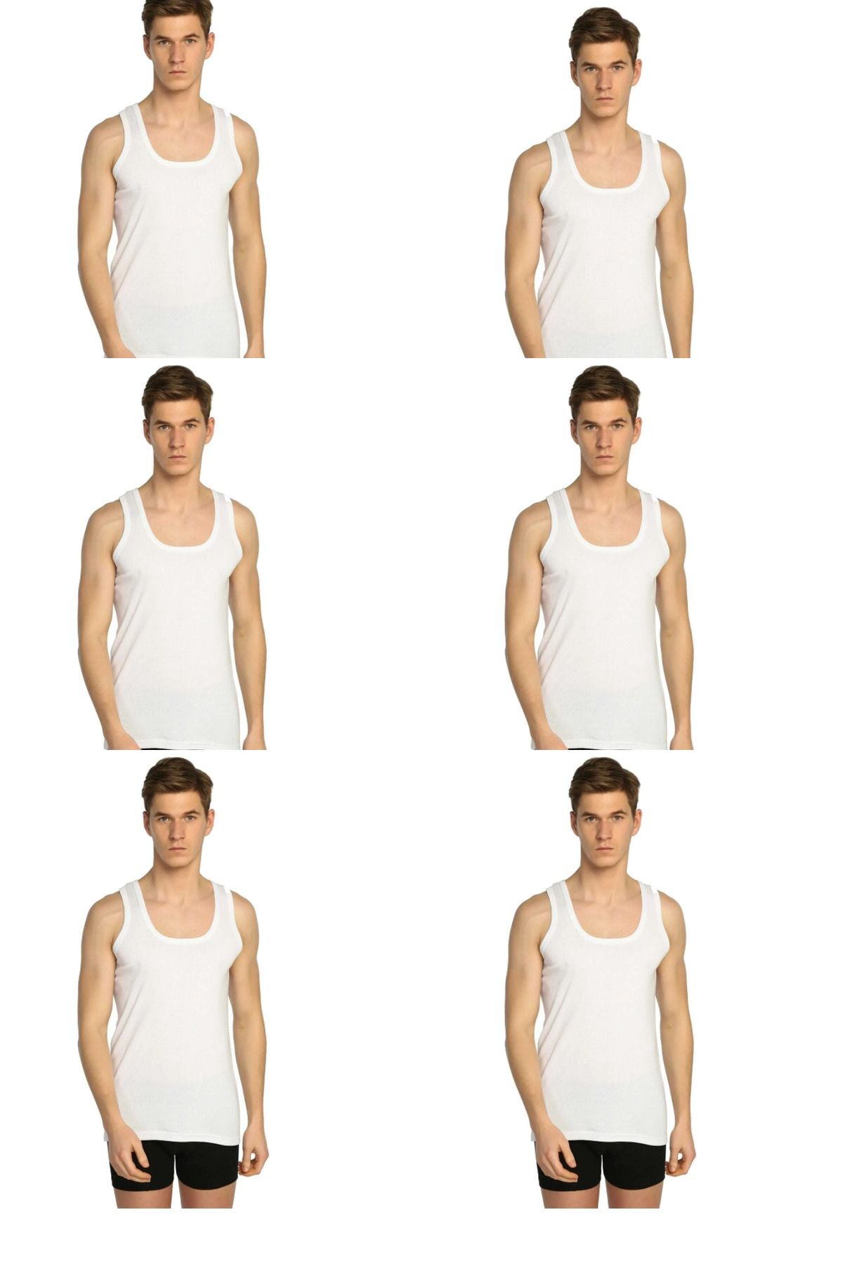Men's Combed Cotton Undershirt 6 Pack Economic Campaign