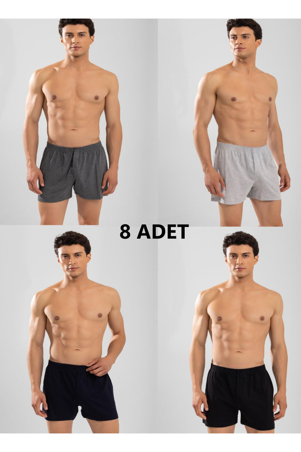 8-Pack Men's Combed Cotton Towel Waist Boxer