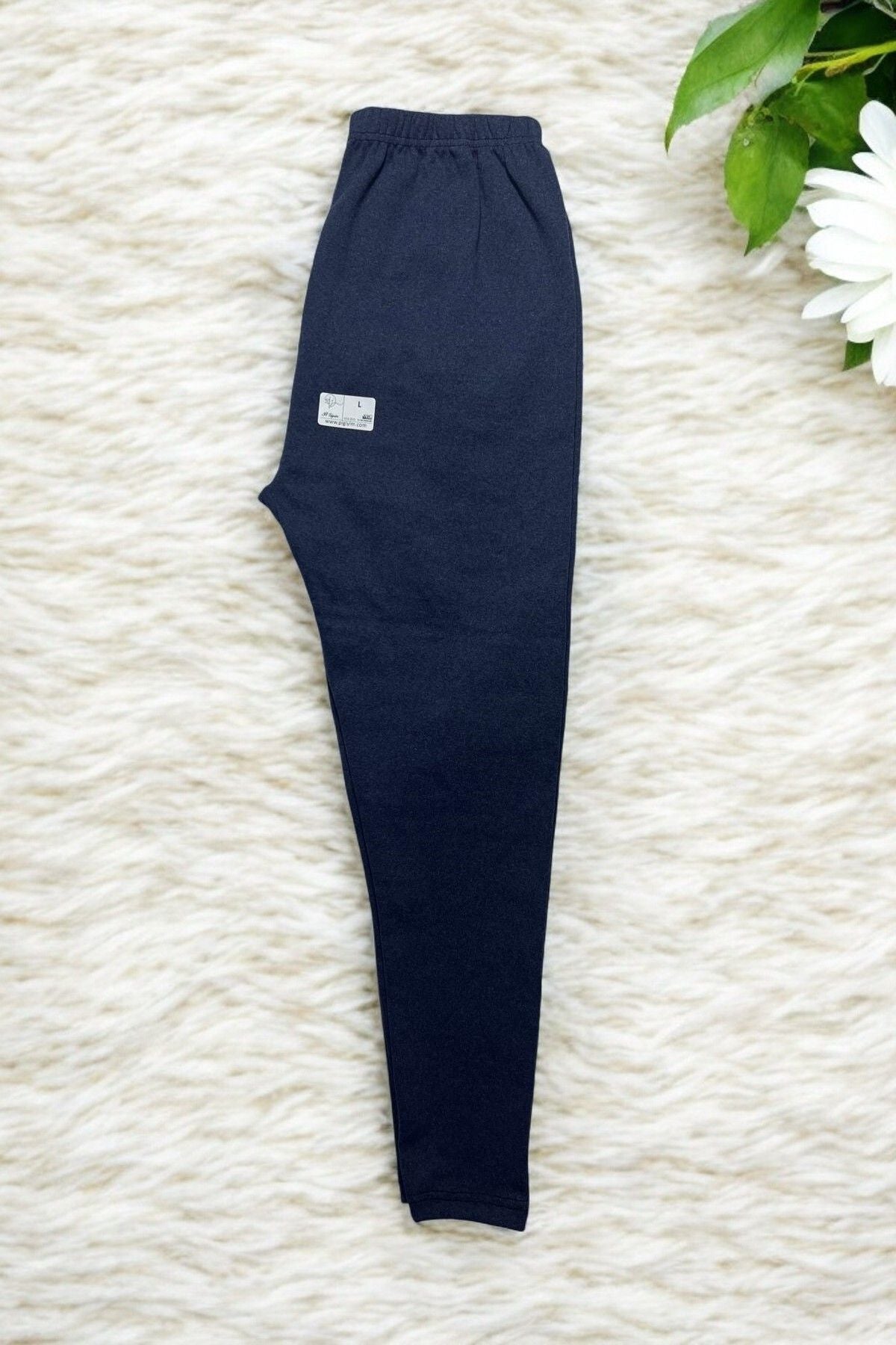 Unisex Blue Winter Tights Raised Comfortable Soft Mesh Thick Base Layer Tights Blue