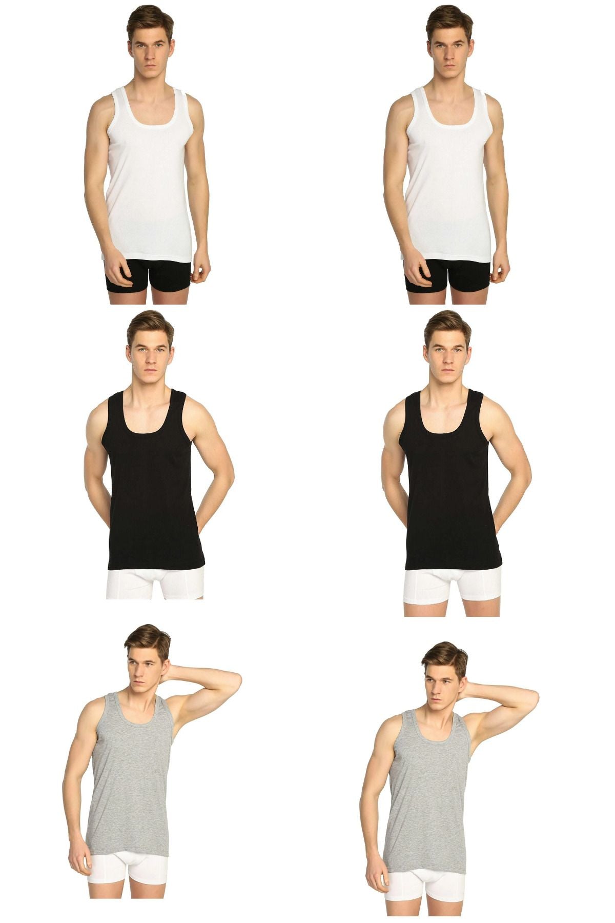 Men's Combed Cotton Undershirt 6 Pack Economic Campaign
