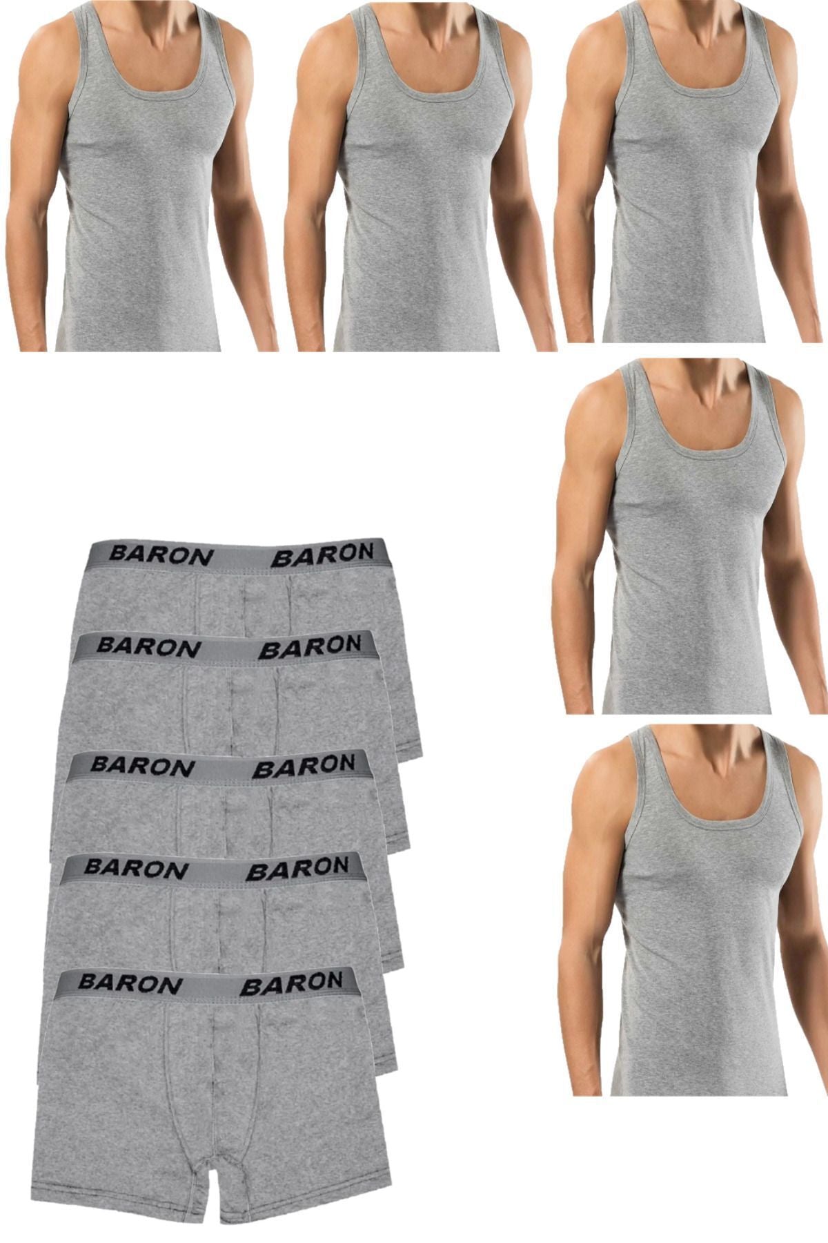 10 Parça Atlet Ve Boxer Takımı Ekonomik Paket 5 Boxer 5 Atlet