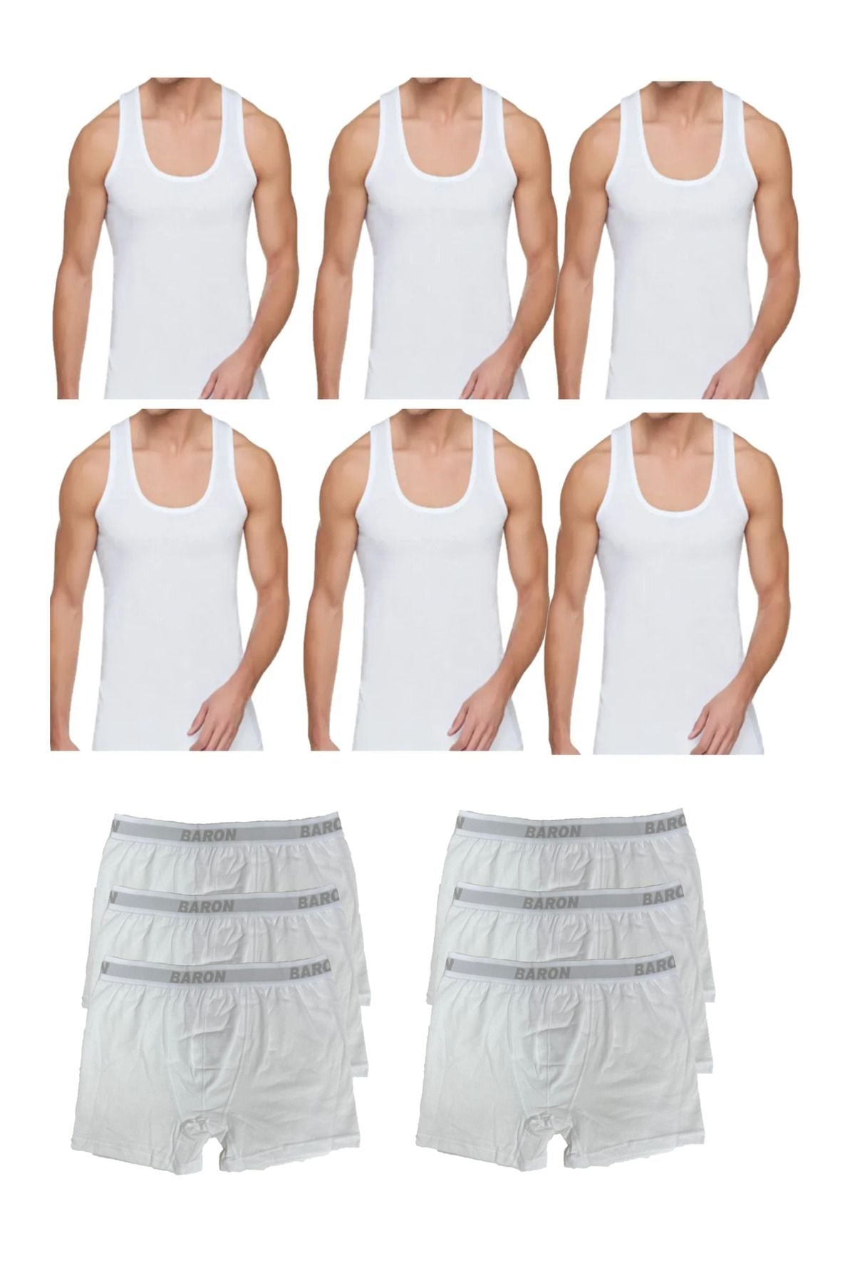 12-Piece Economical Undershirt Boxer Set