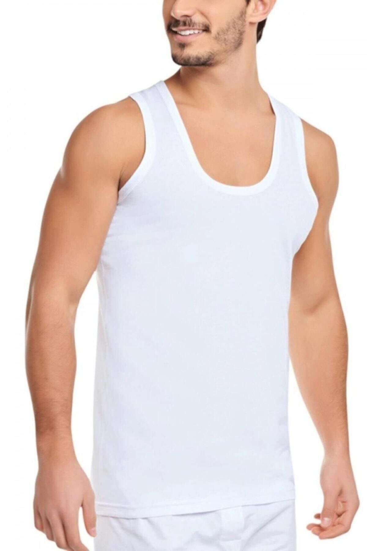 Evil Star 6 Piece White Men's Undershirt 100% Cotton