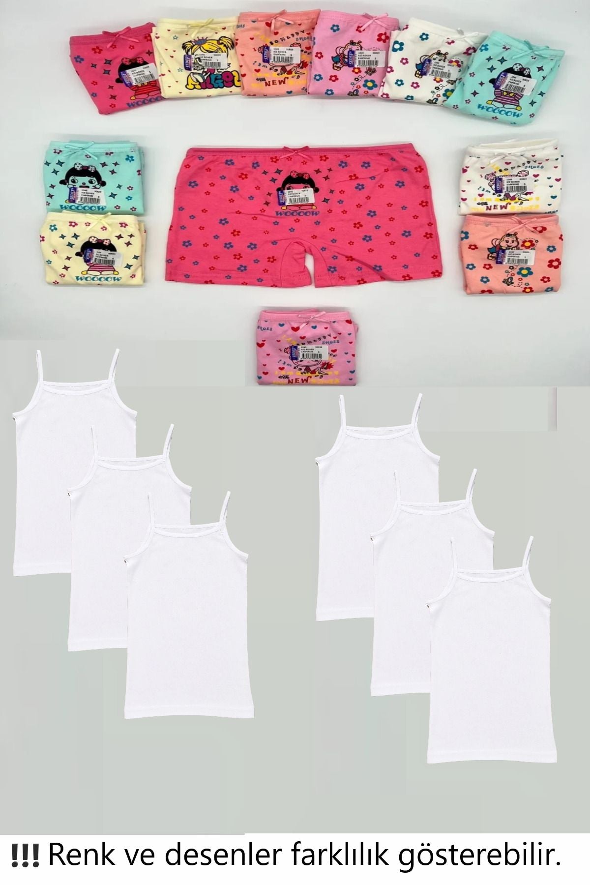 12 Piece Girls Athlete Boxer Set 6 Athlete 6 Boxers