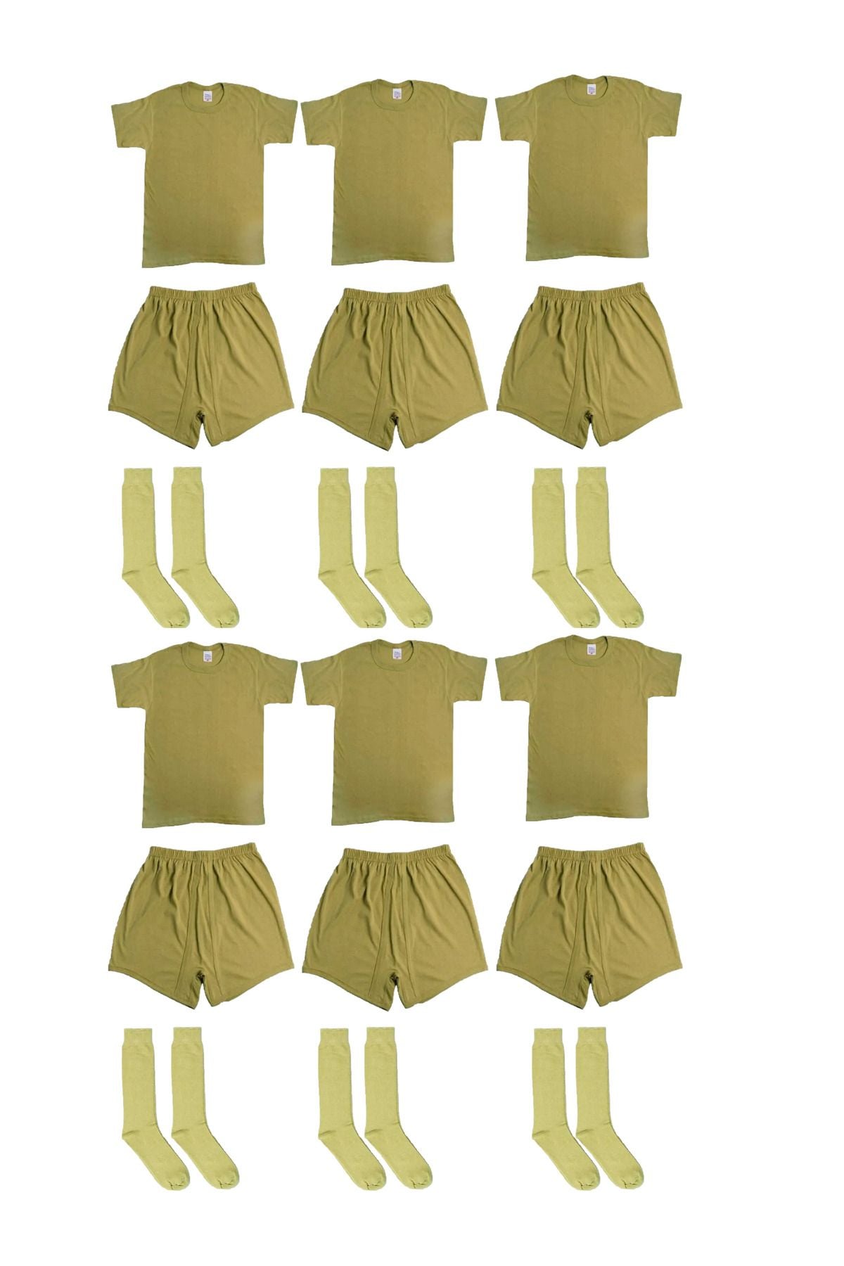 18'' Military Undershirt Boxer Long Johns Recruit Paid Soldier Underwear Set Standard Color