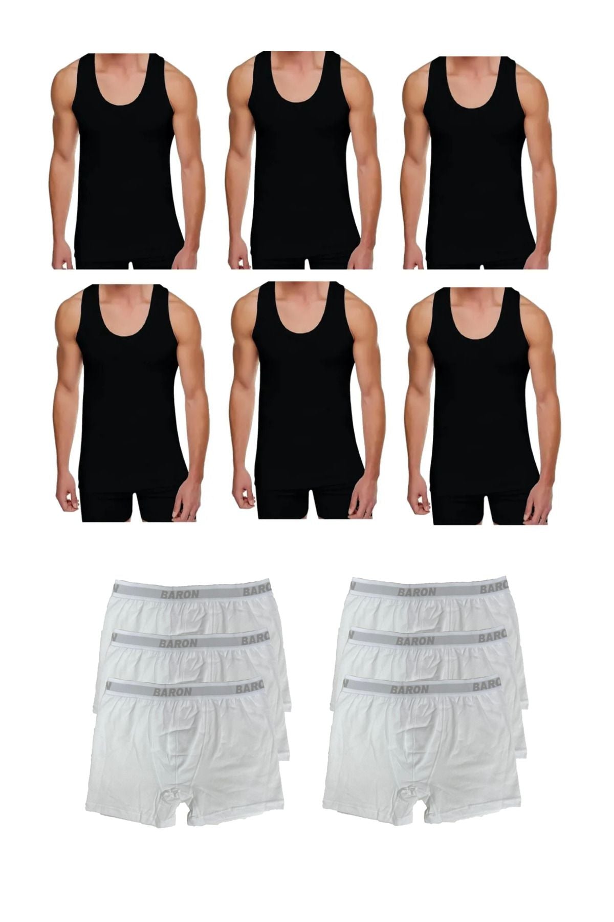 12-Piece Economical Undershirt Boxer Set
