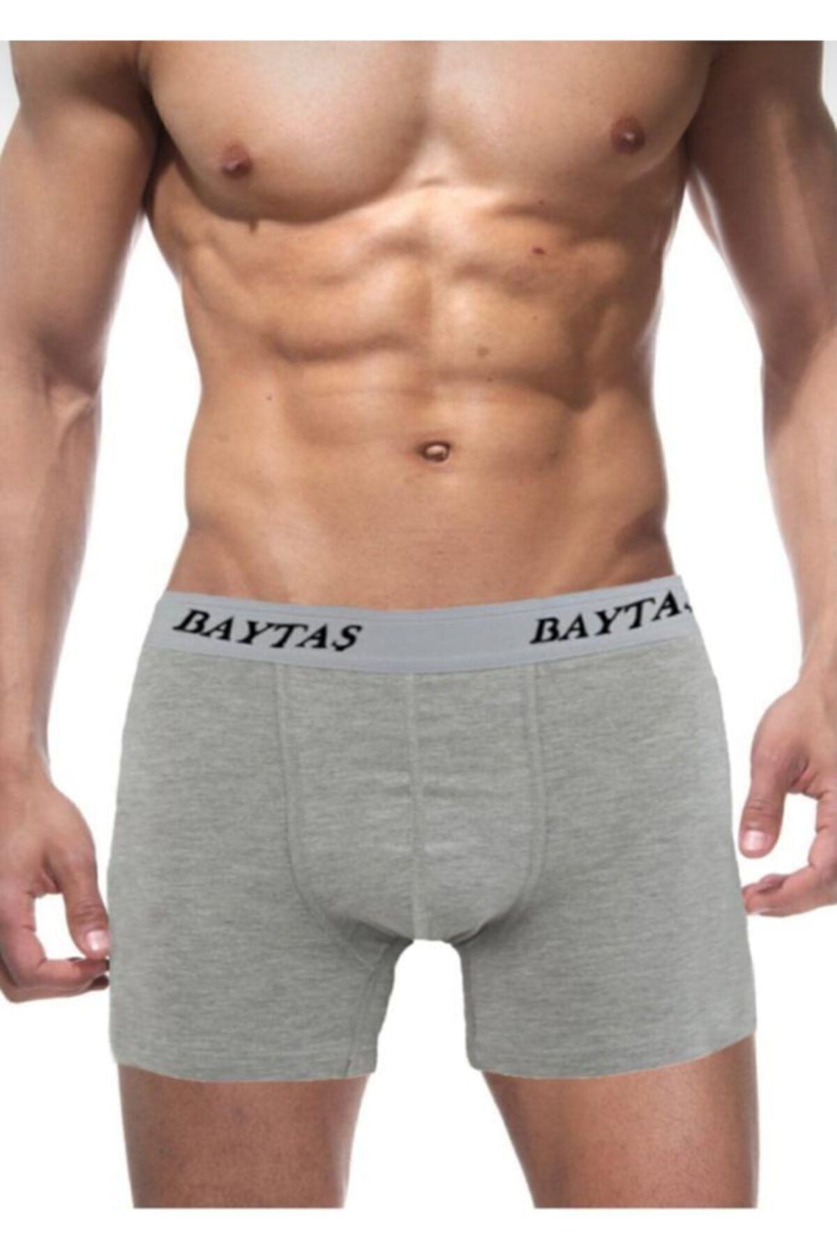 Baytaş Men's Lycra Boxer Grey