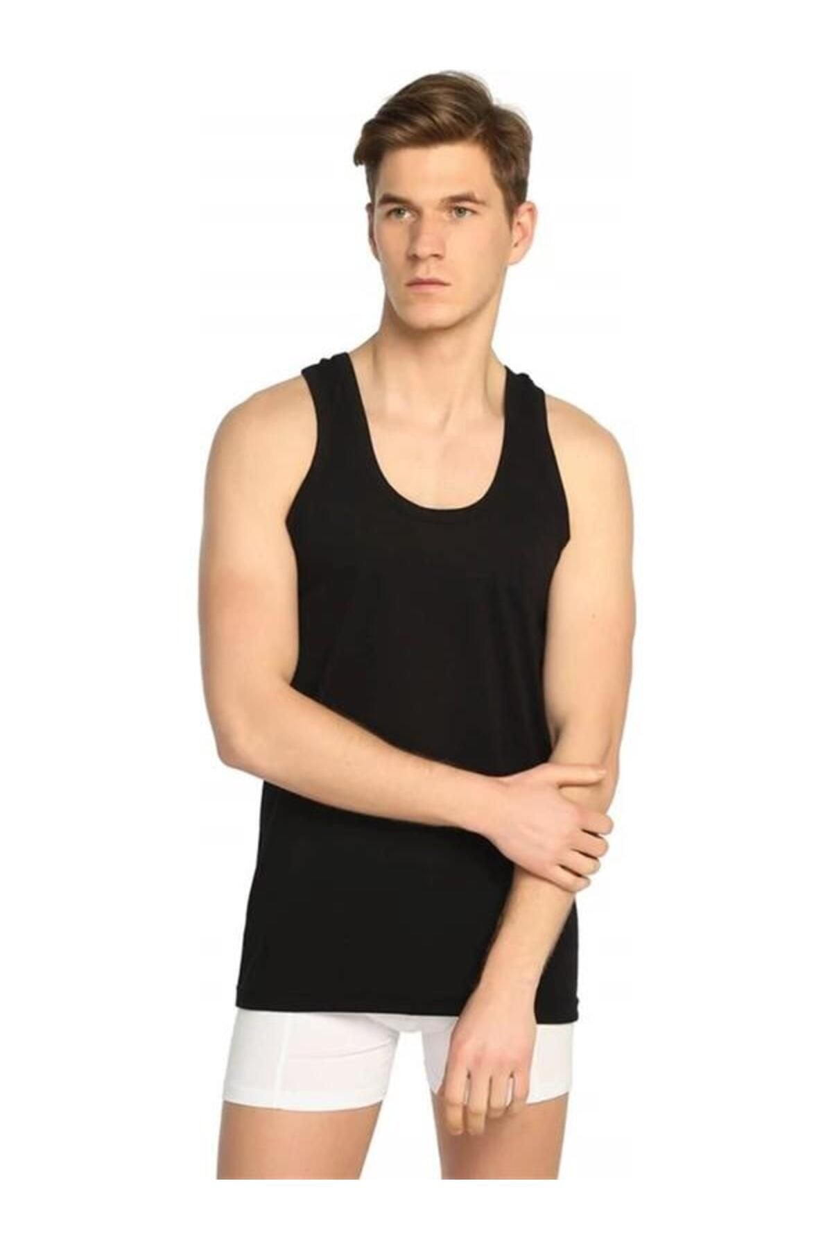 Men's Black Colored Undershirt 1 Piece