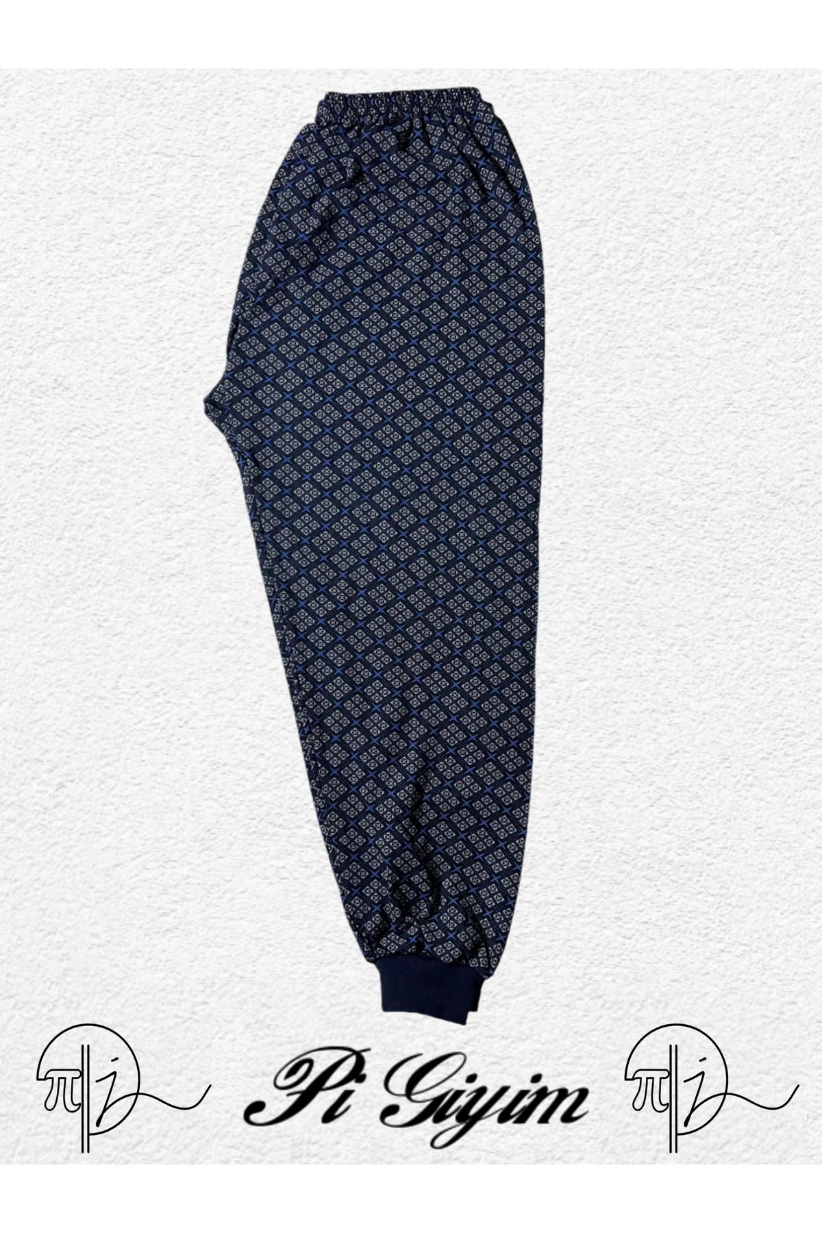 Men's Winter Pajamas Raised Comfortable Soft Netted Thick Underwear Cuffed Pajamas