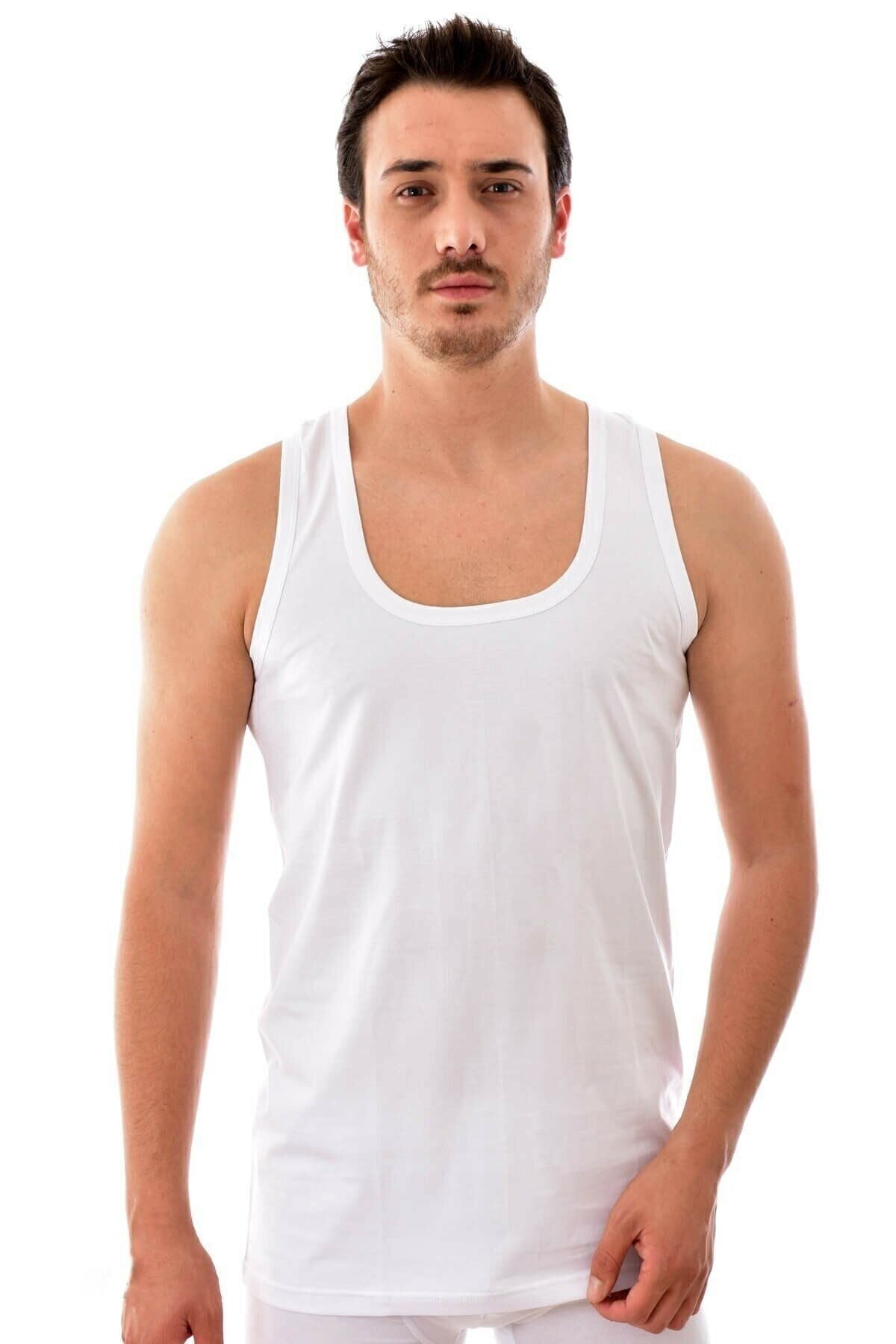 White Classic Men's Tank Top 6 Pack