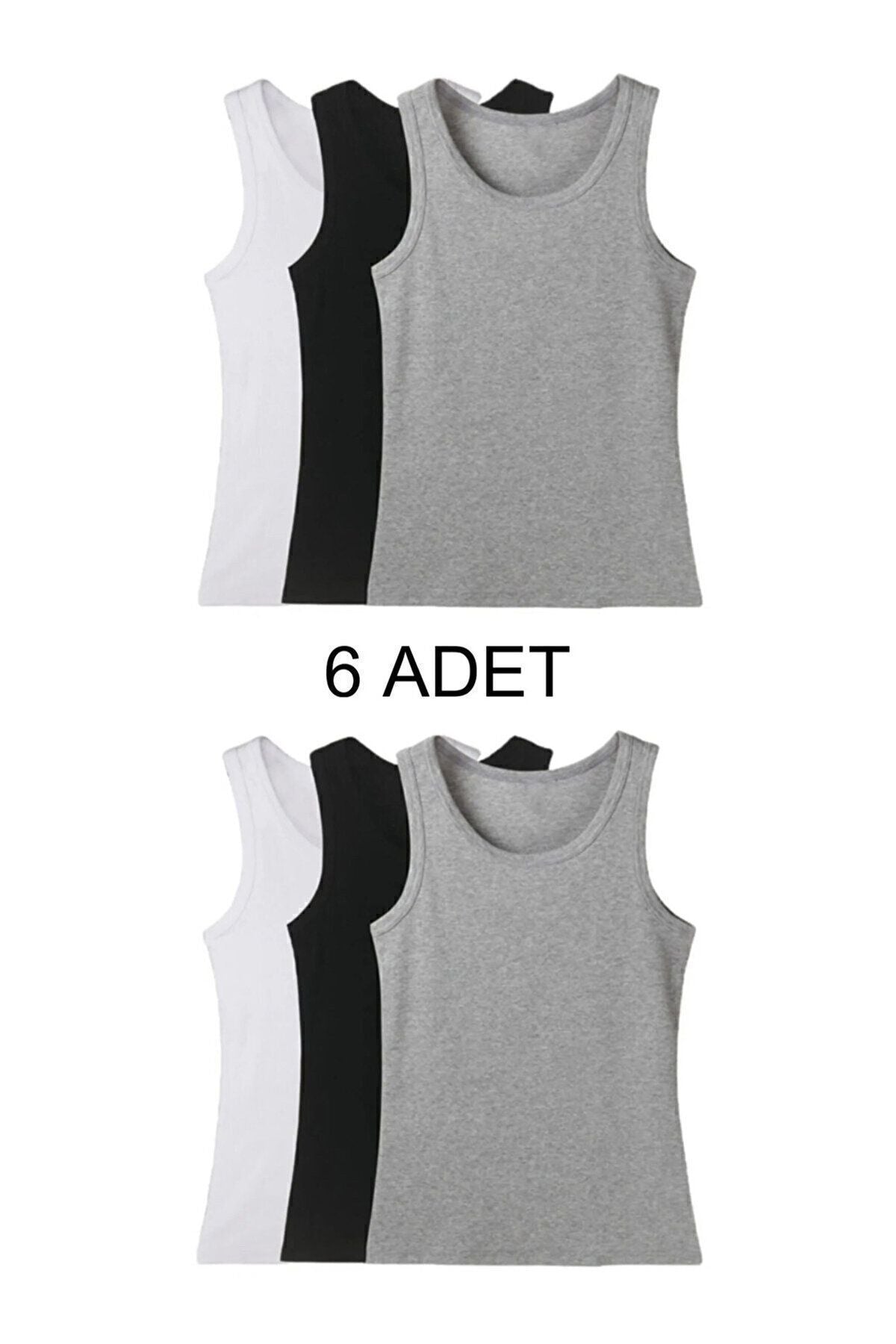 6-PIECE MIXED COLOR MEN'S UNDERSHIRT SET