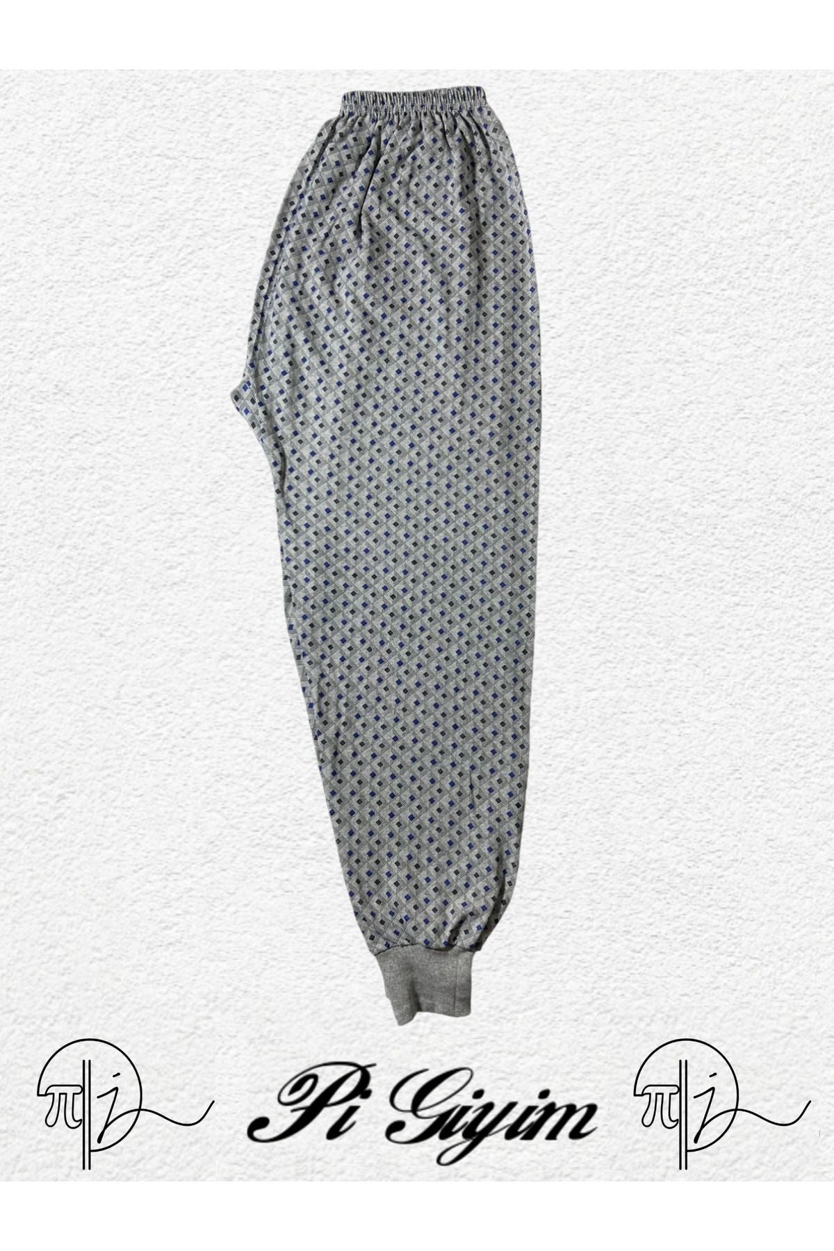 Men's Winter Pajamas Raised Comfortable Soft Netted Thick Underwear Cuffed Pajamas