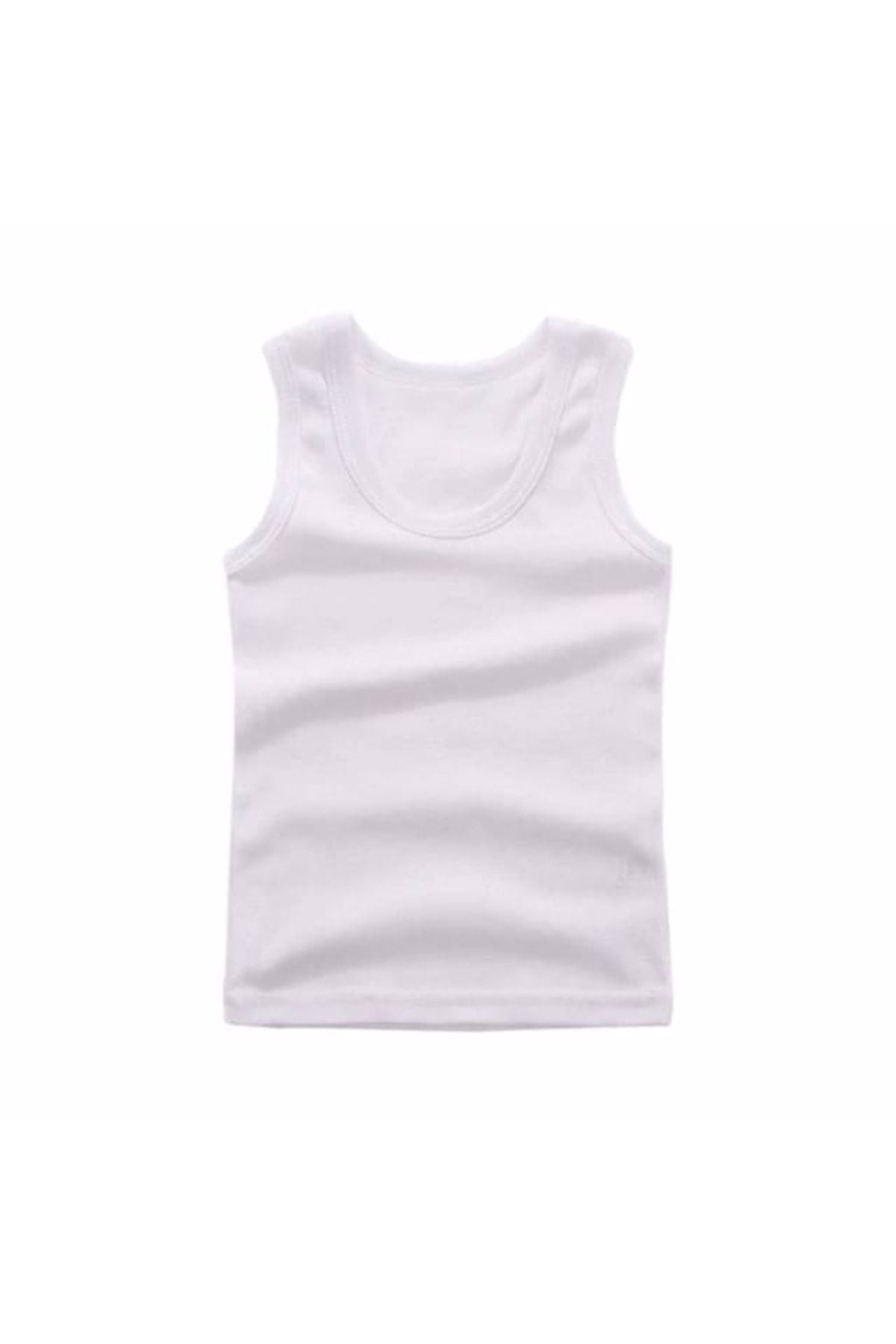 Boy 100% Cotton White Undershirt 6 Pieces