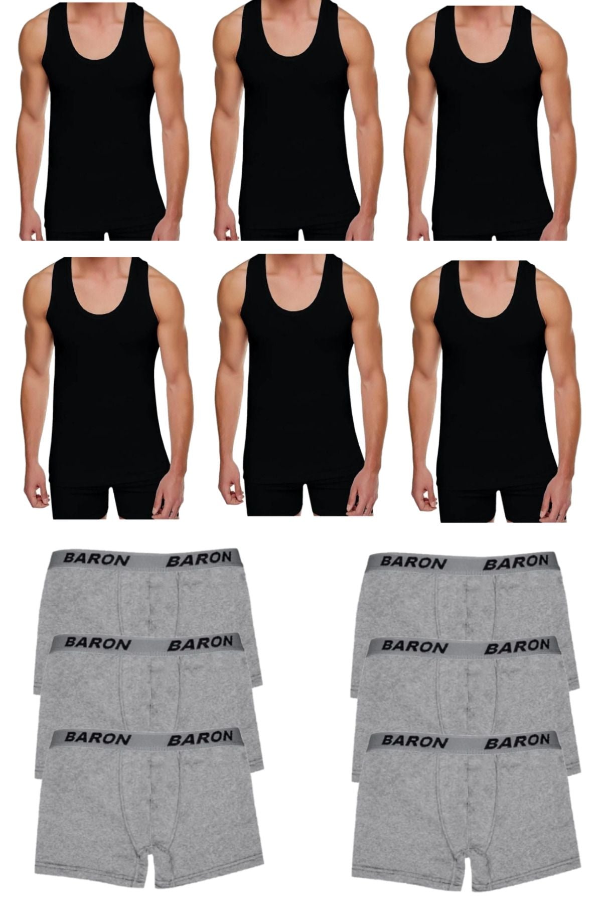12-Piece Economical Undershirt Boxer Set