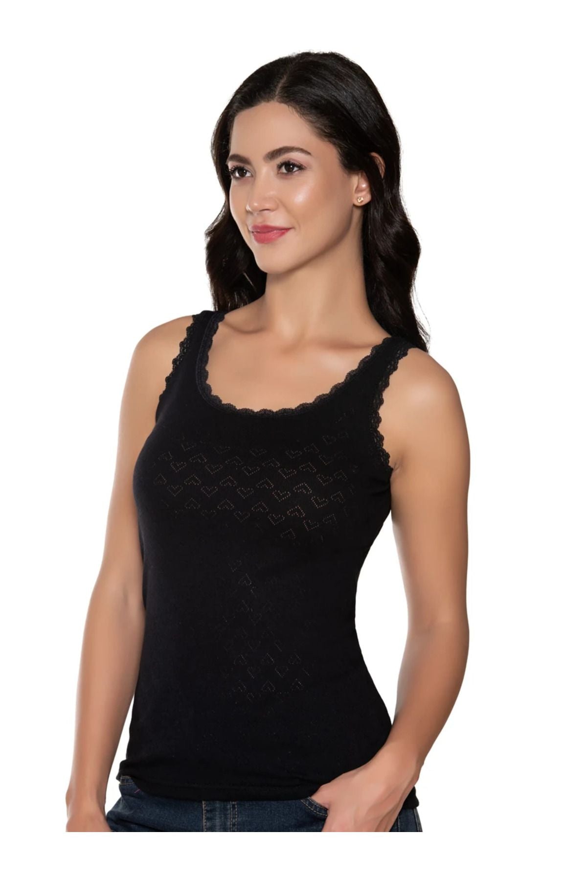 Women's 6-Piece Jacquard Wide Strap Undershirt