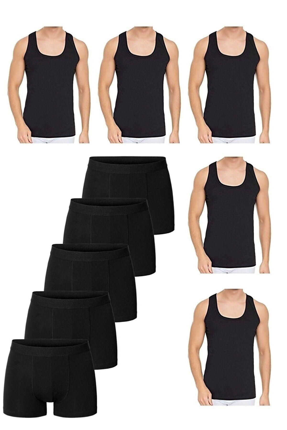 Men's 5-Pack Cotton Lycra Boxer Undershirt Cotton