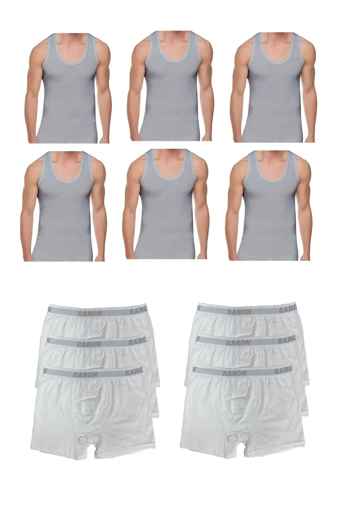 12-Piece Economical Undershirt Boxer Set