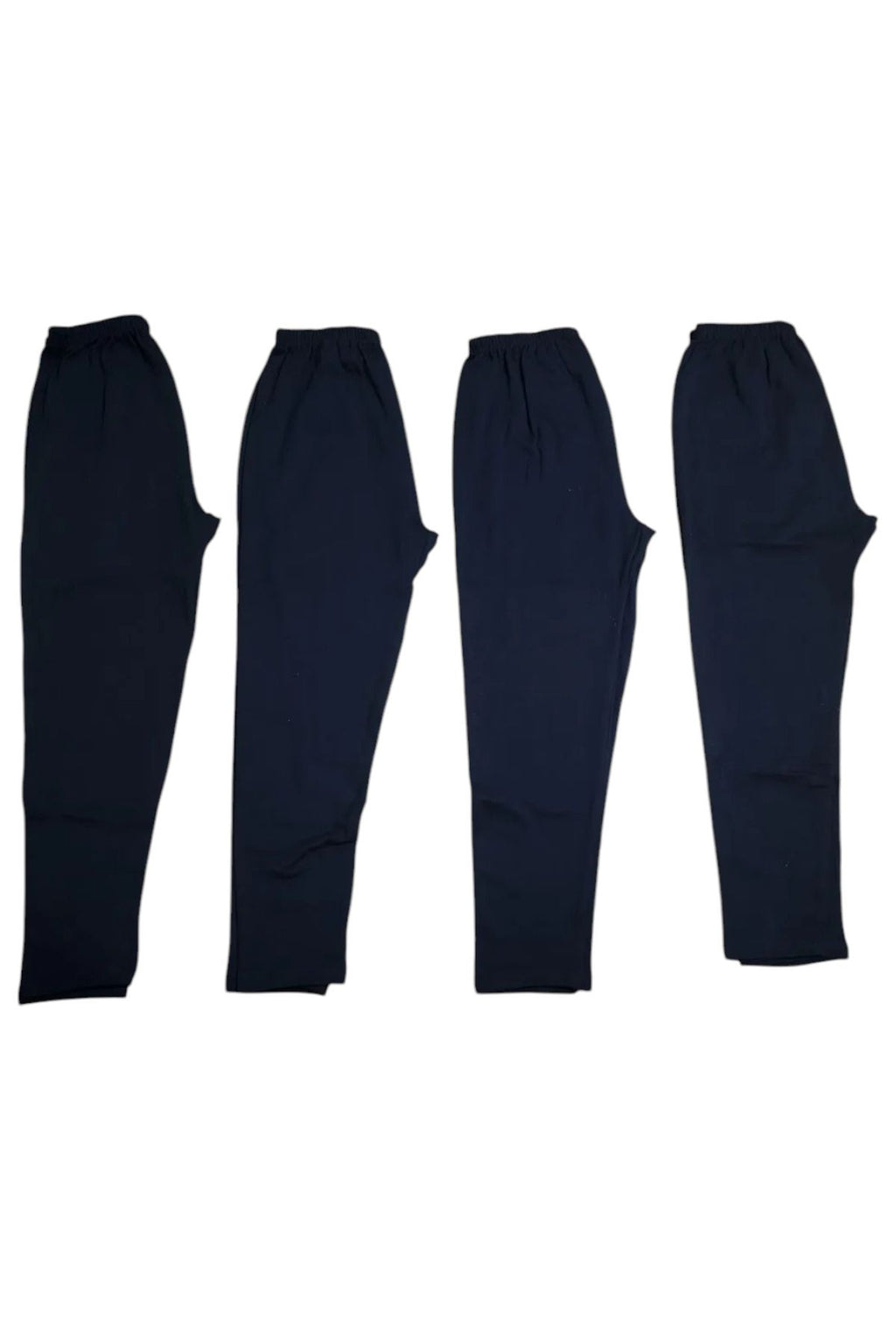 4-Pack Unisex Black Winter Tights Raised Comfortable Soft Mesh Thick Base Layer Tights