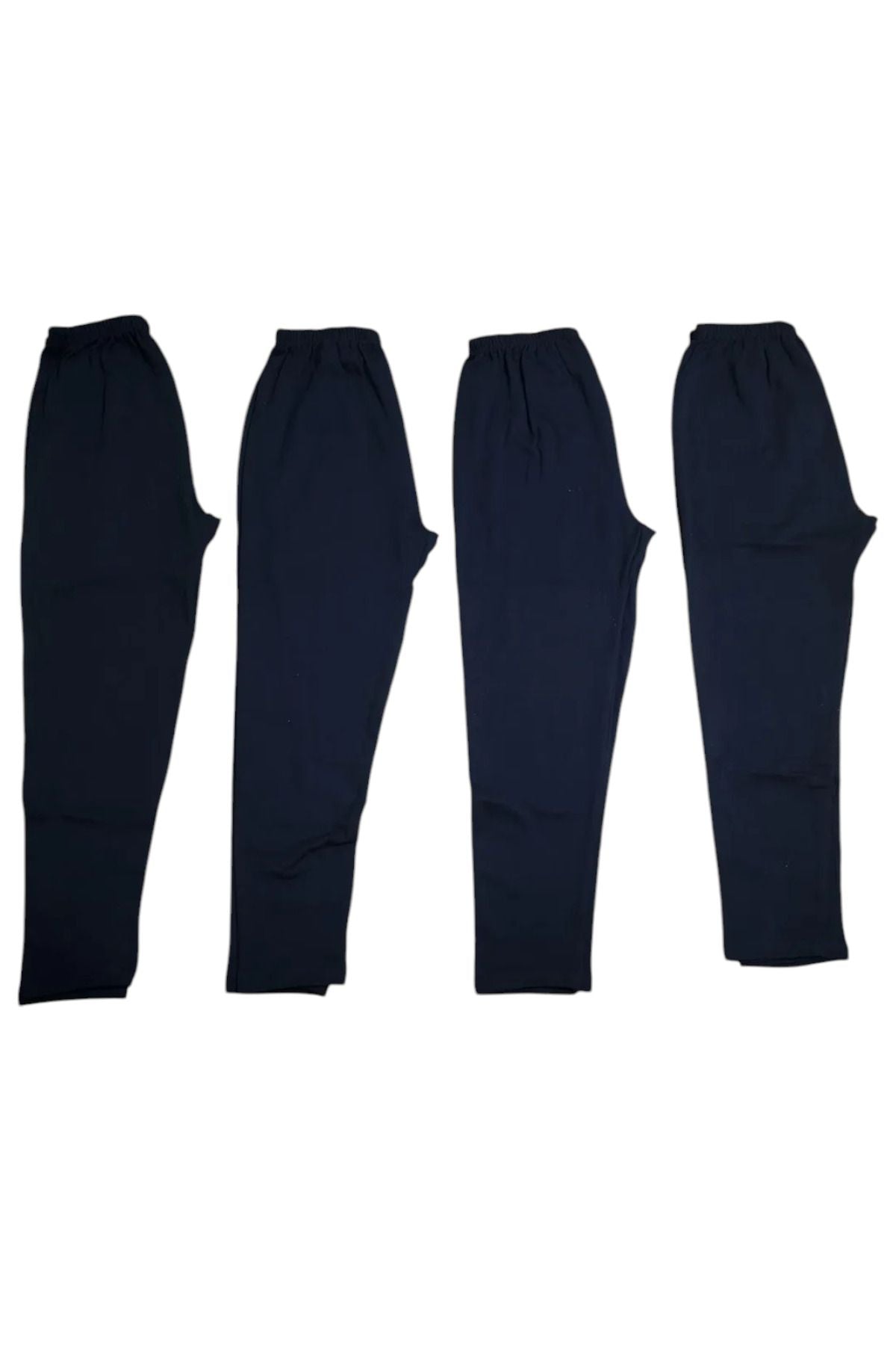 4-Pack Unisex Black Winter Tights Raised Comfortable Soft Mesh Thick Base Layer Tights