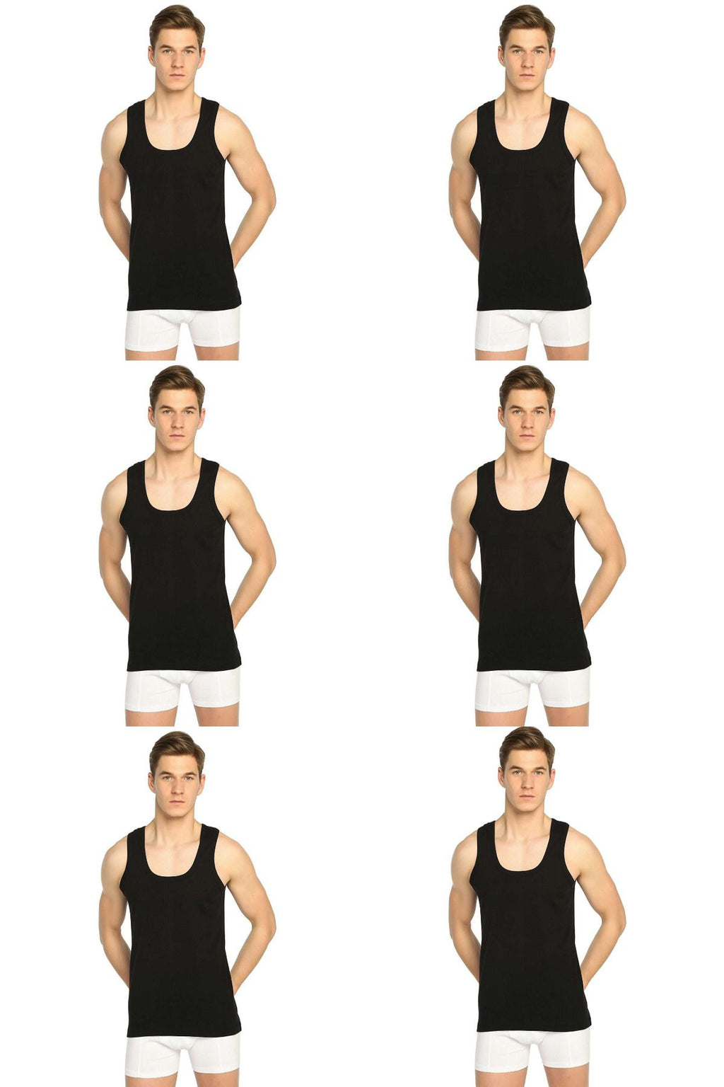 Men's Combed Cotton Undershirt 6 Pack Economic Campaign