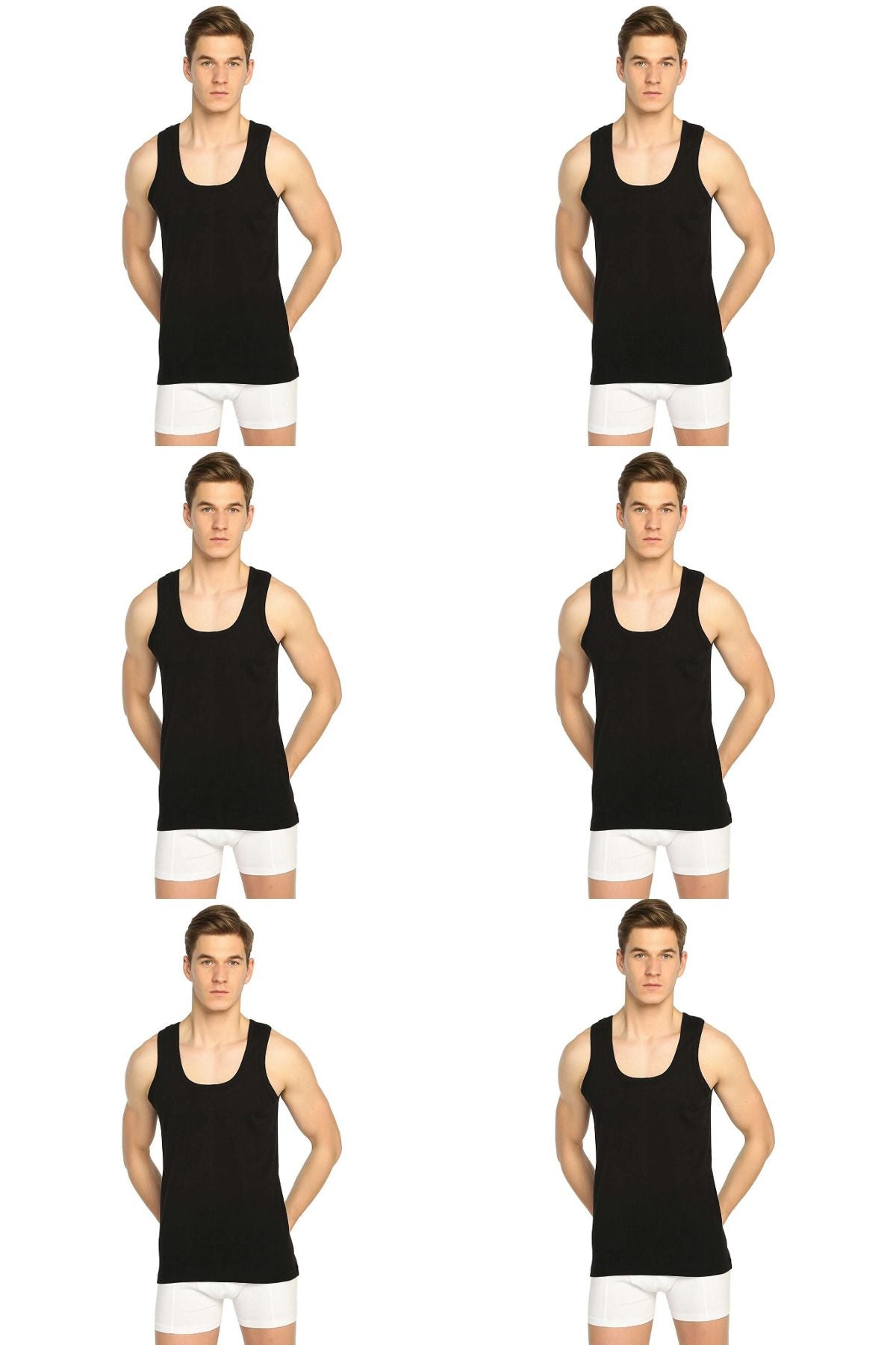 Men's Combed Cotton Undershirt 6 Pack Economic Campaign