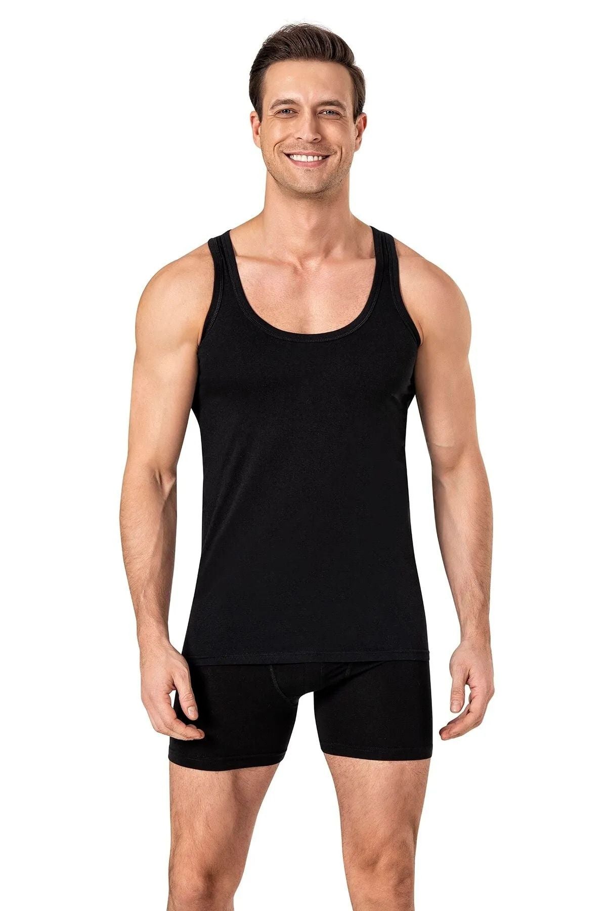 100% Cotton Single Men's Undershirt