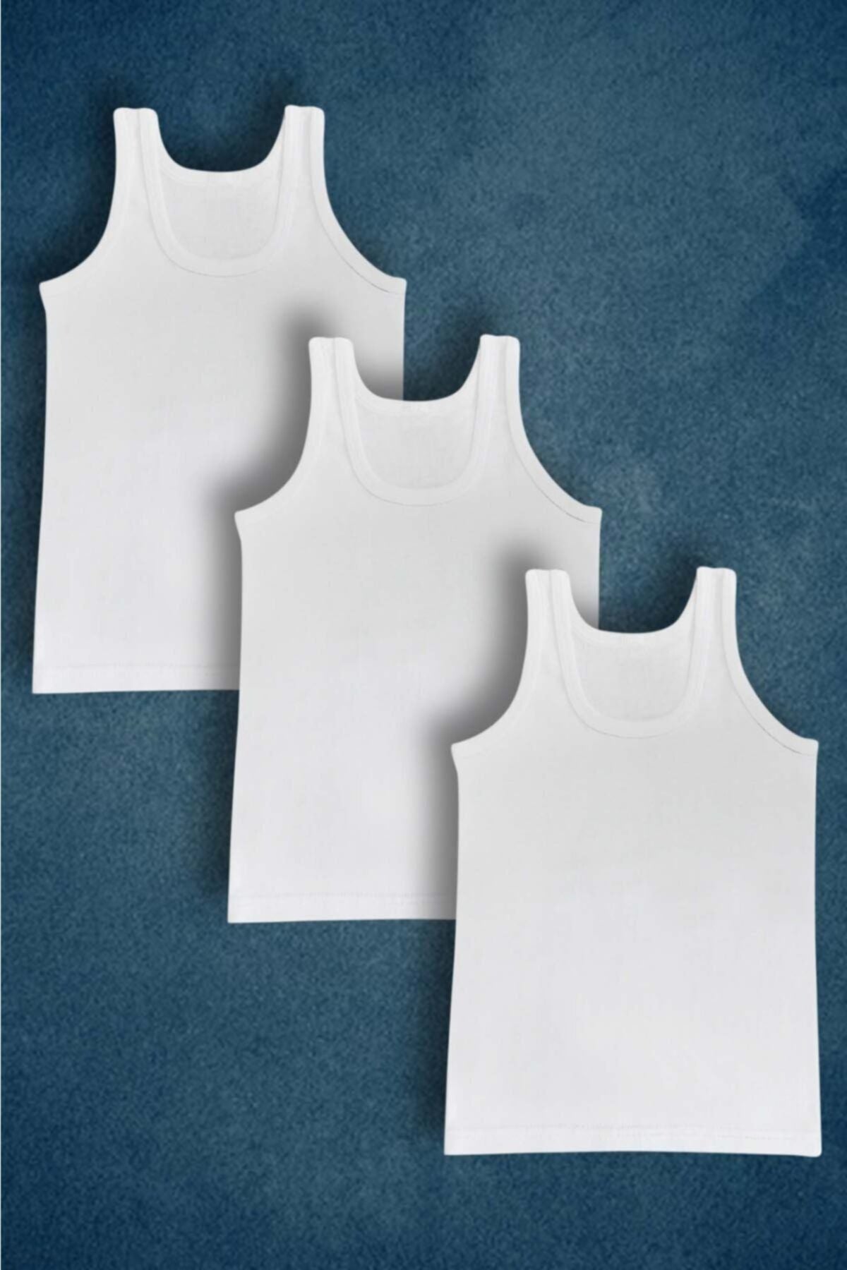 3-Pack Boy White Undershirt 100% Cotton
