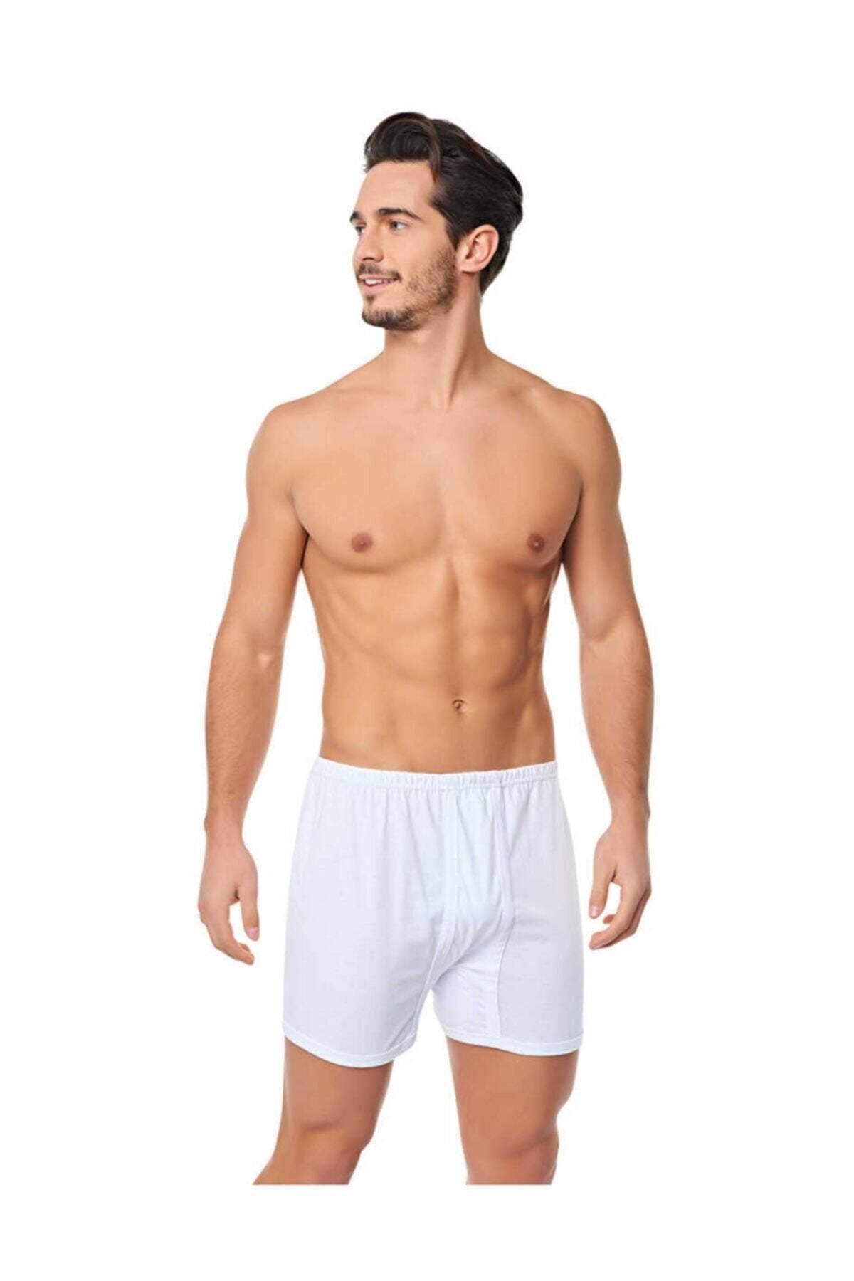 3 Pieces Evil Eye Star Men's Long Johns Boxer - White