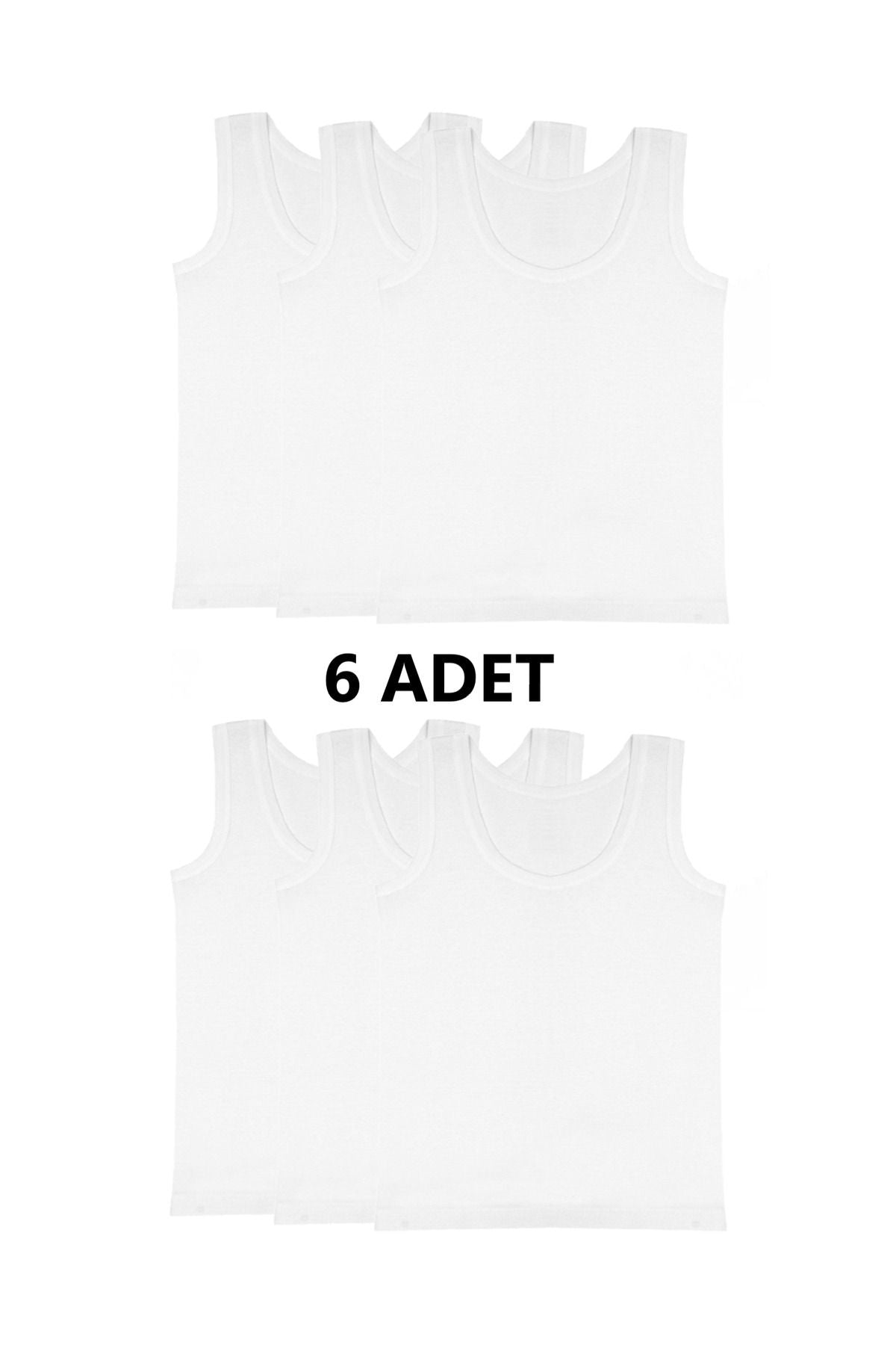 6-Piece Mixed Color Men's Undershirt Set White