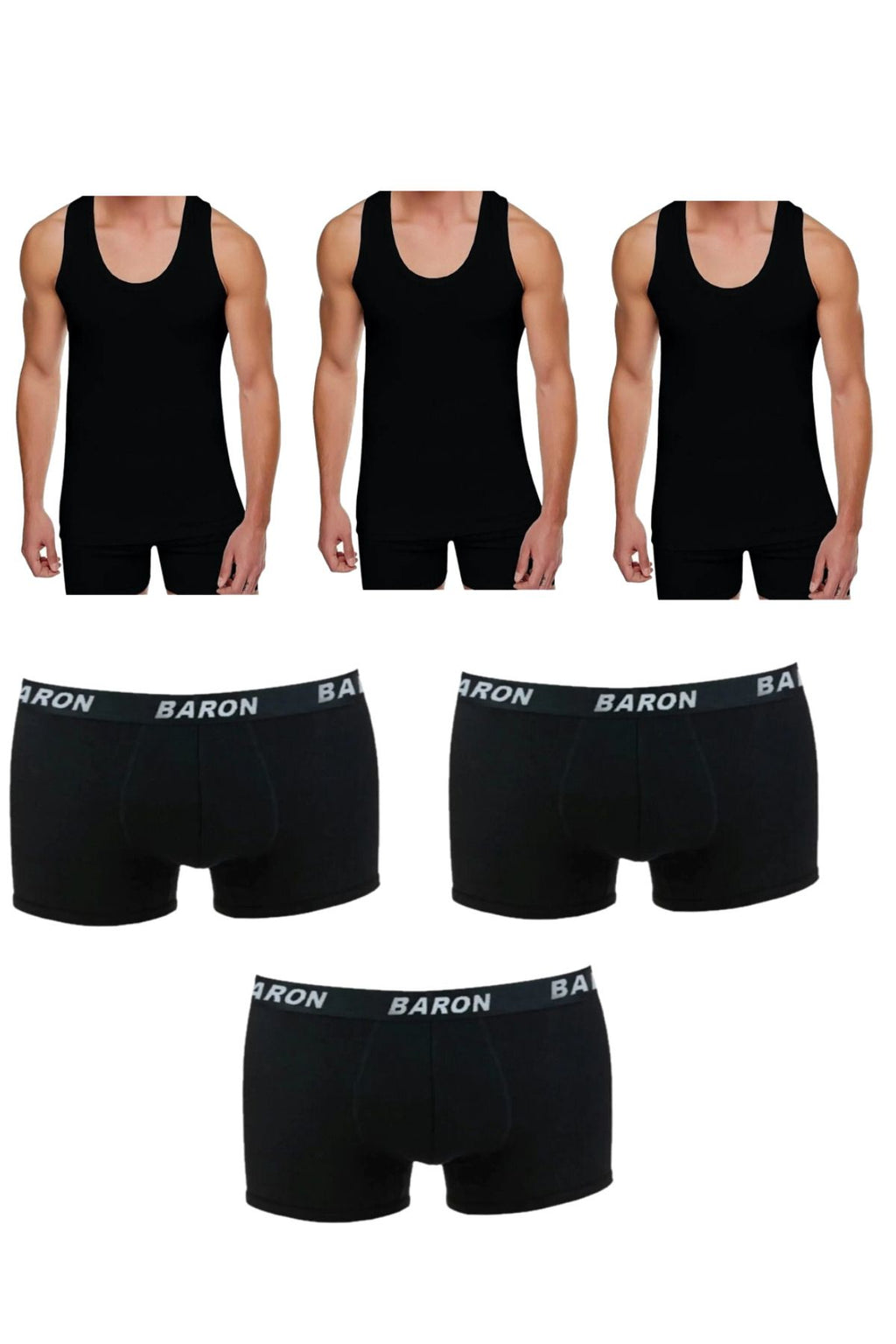 6-Pack Economical Men's Undershirt and Boxer