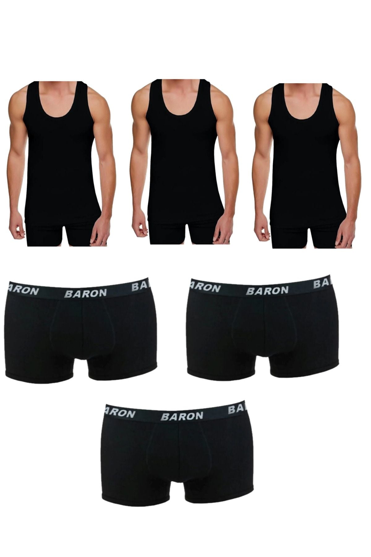 6-Pack Economical Men's Undershirt and Boxer