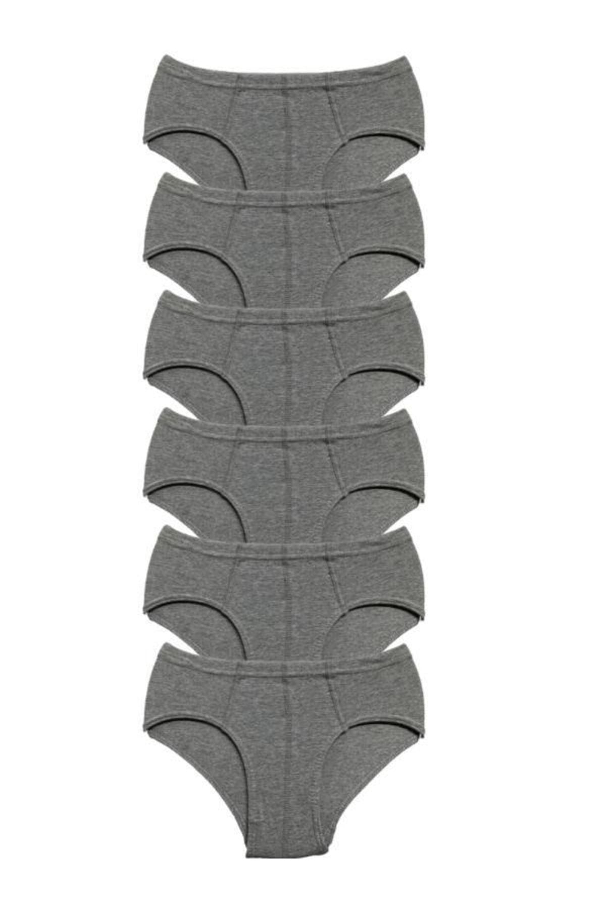 6-Pack Boy Gray Combed Cotton Briefs/slip
