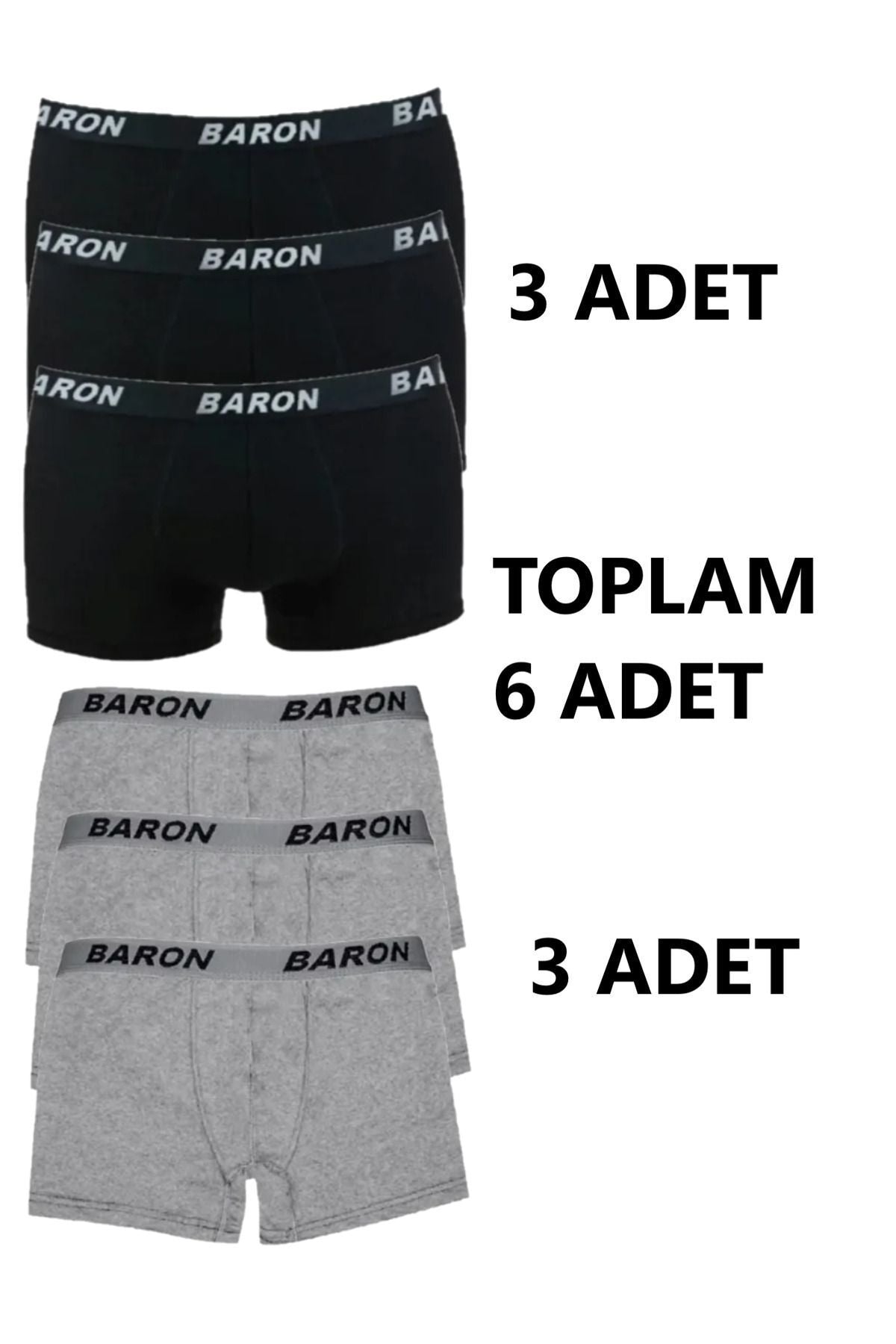 6'LI EKONOMİK ERKEK BOXER
