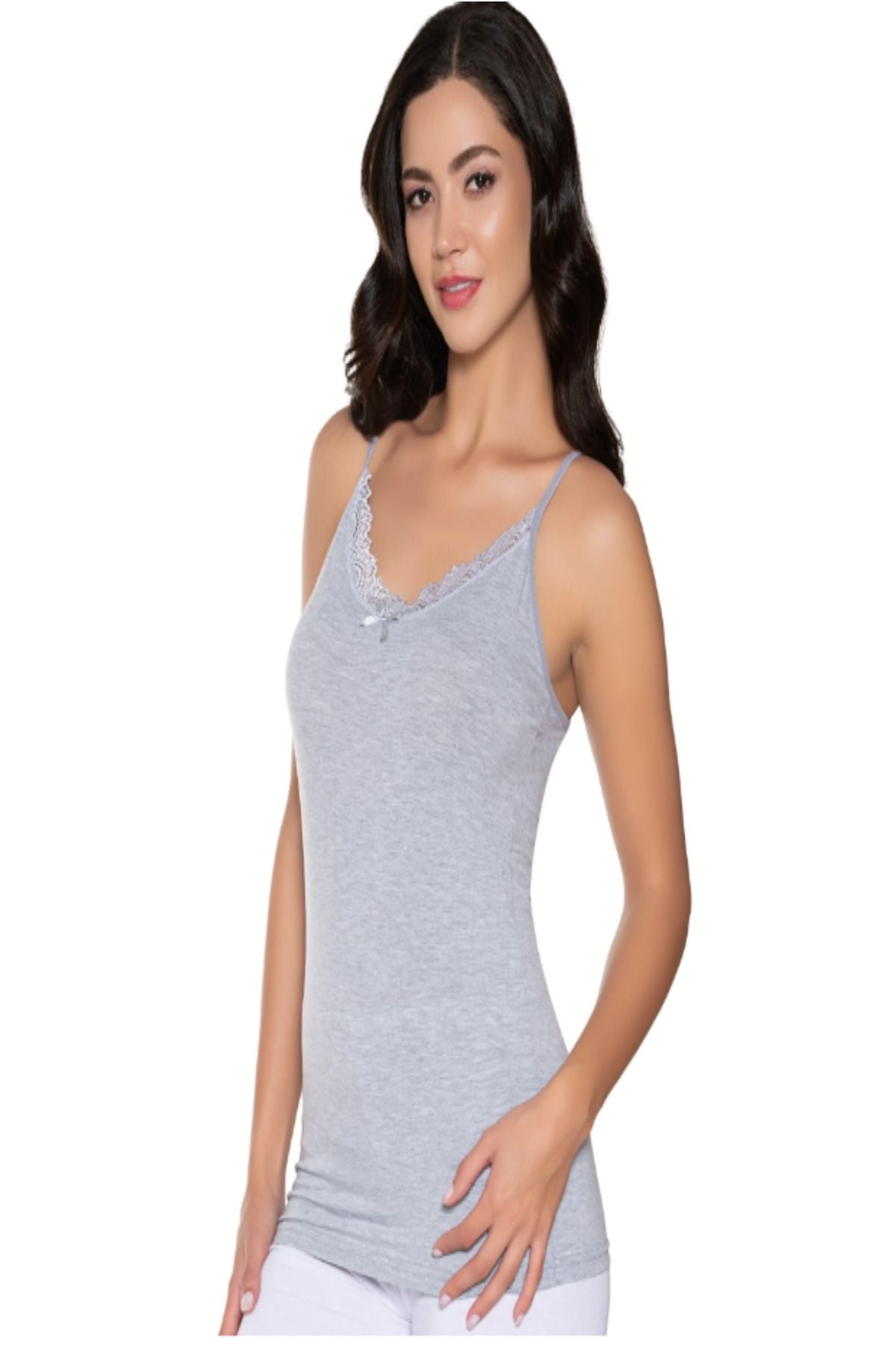 Women's 6-pack Lycra Strappy Lace Undershirt