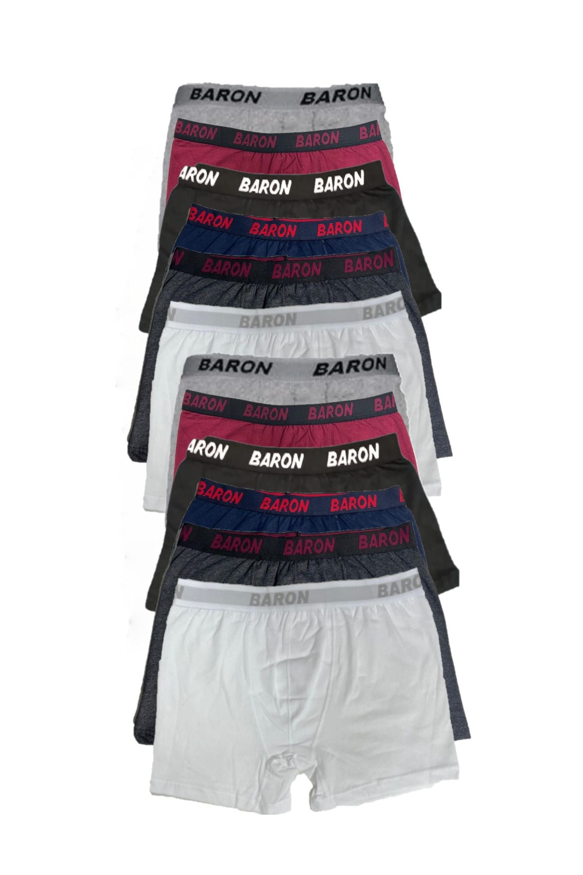 12 Adet Ekonomik Likralı Boxer Short