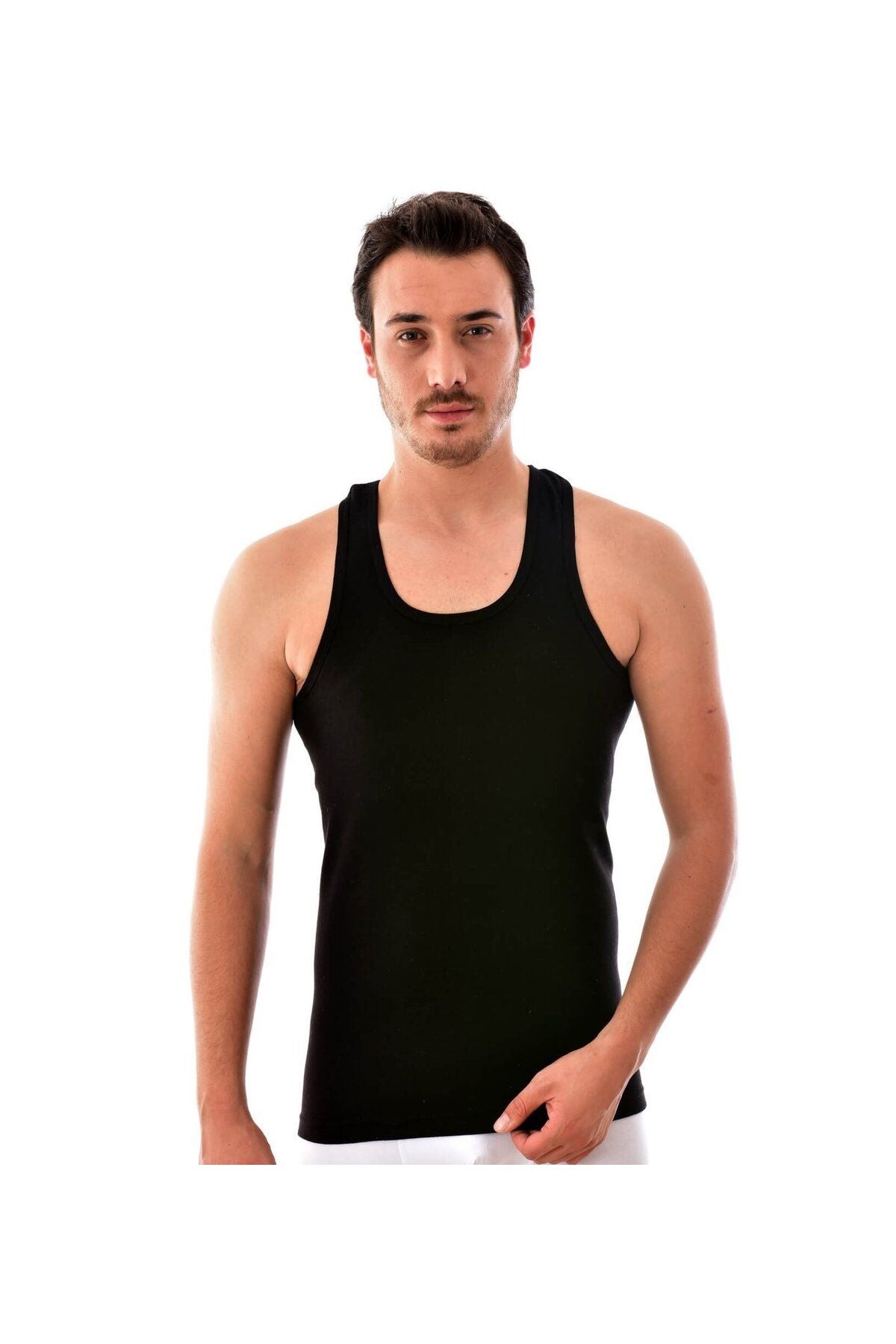 Elite 3 Piece Men's Undershirt Black