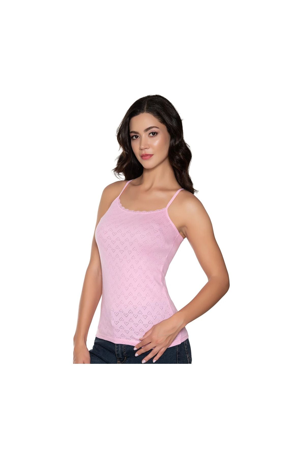 Women's 6-Piece Jacquard Rope Strap Undershirt
