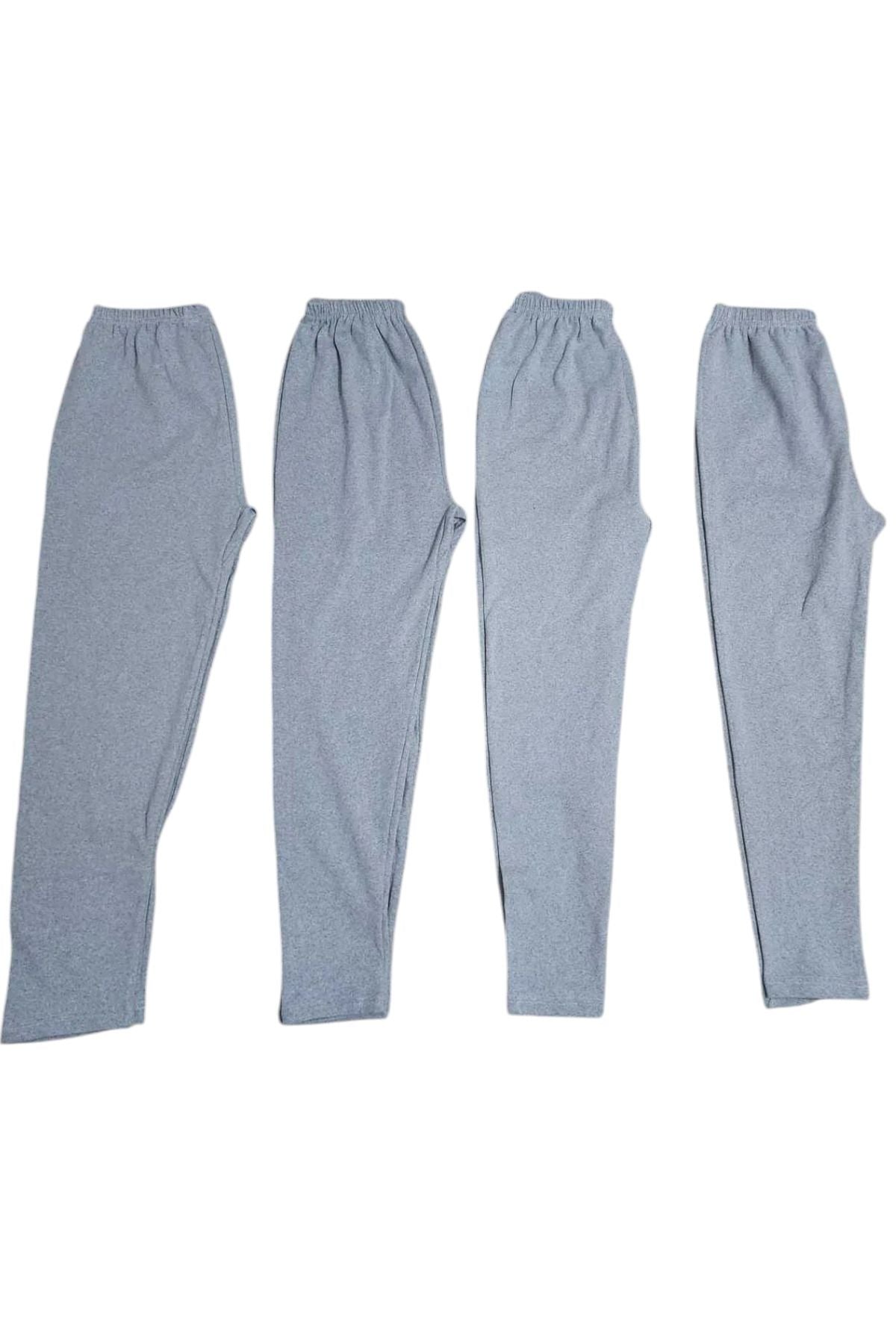 4-Pack Unisex Black Winter Tights Raised Comfortable Soft Mesh Thick Base Layer Tights