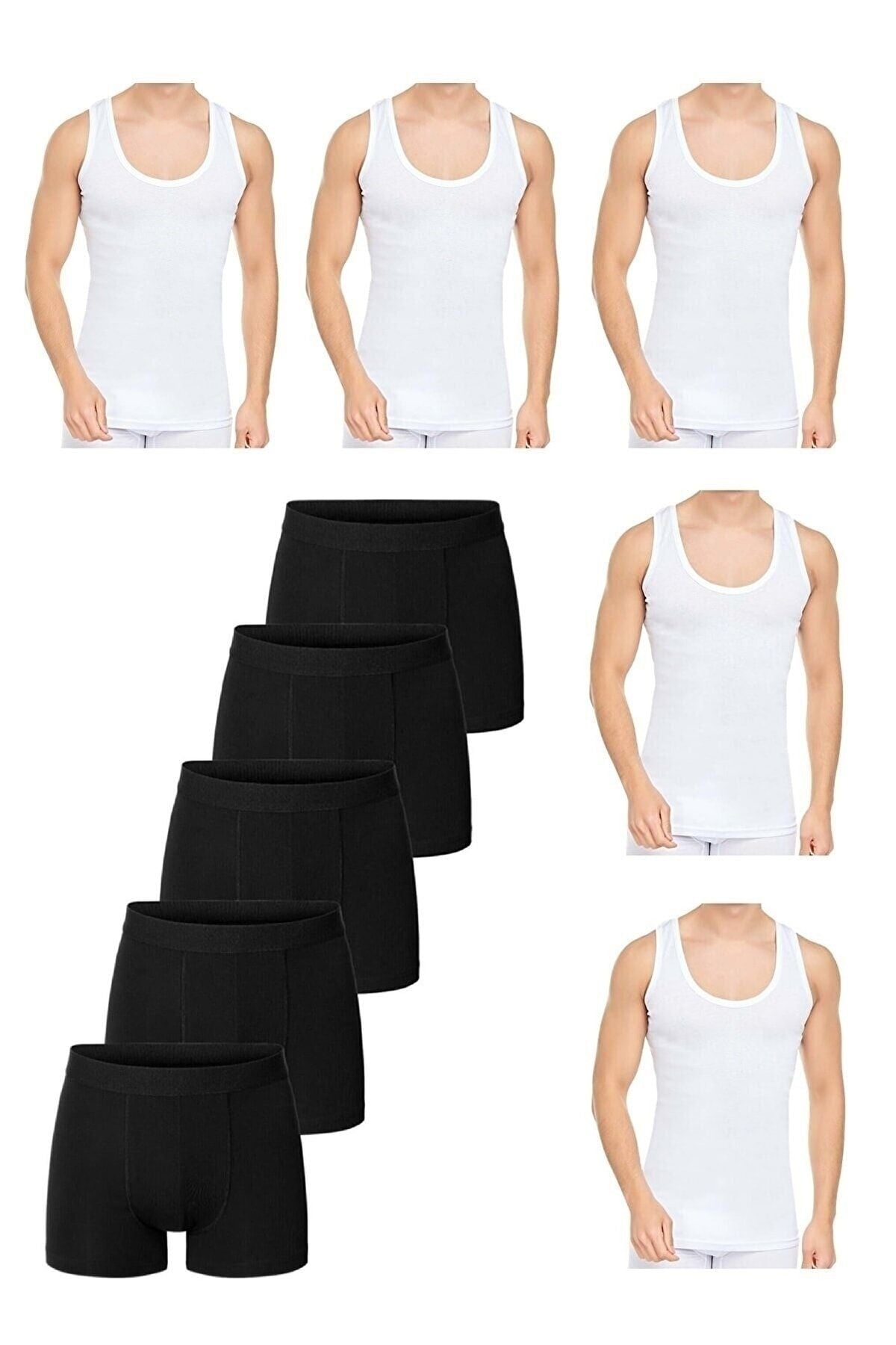Men's 5-Pack Cotton Lycra Boxer 5-Pack Undershirt
