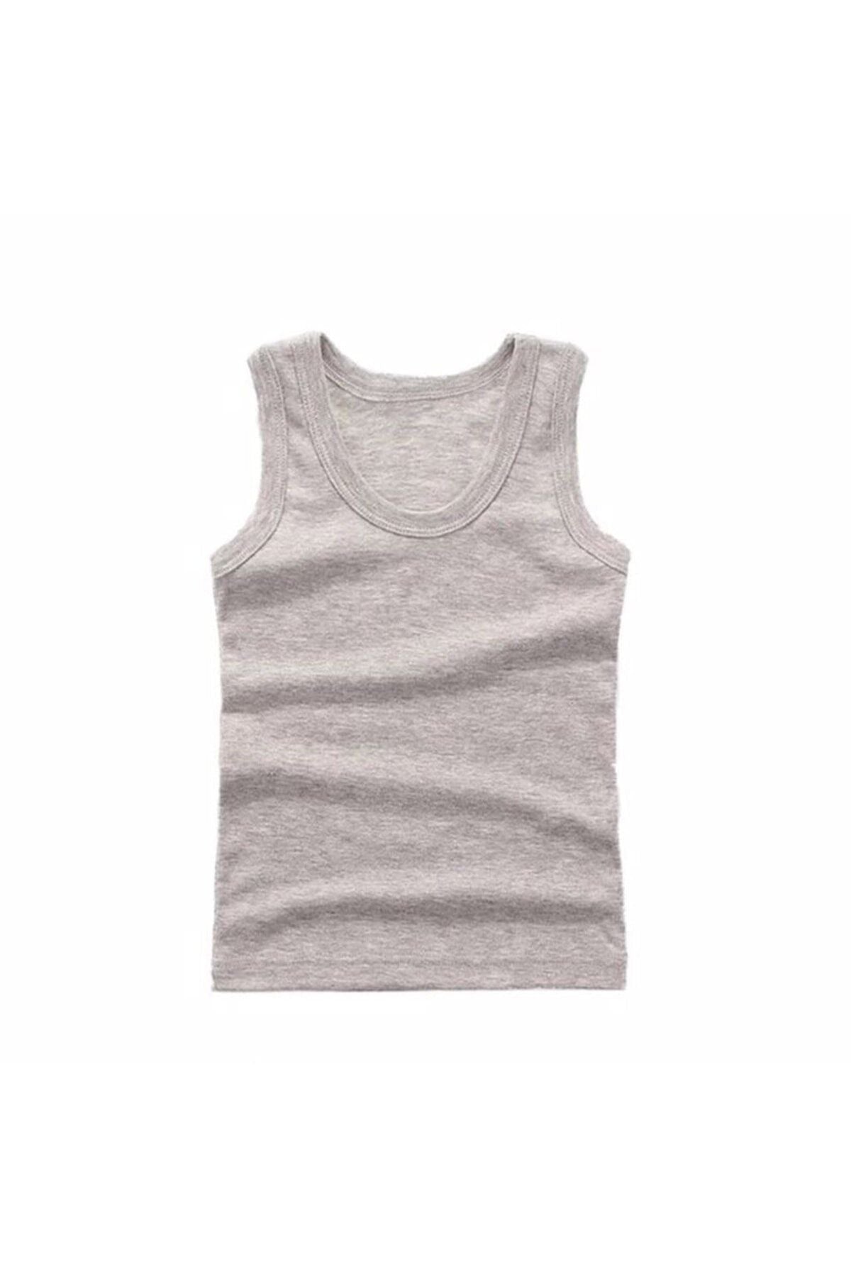 Boy Cotton Gray Undershirt 6 Pieces