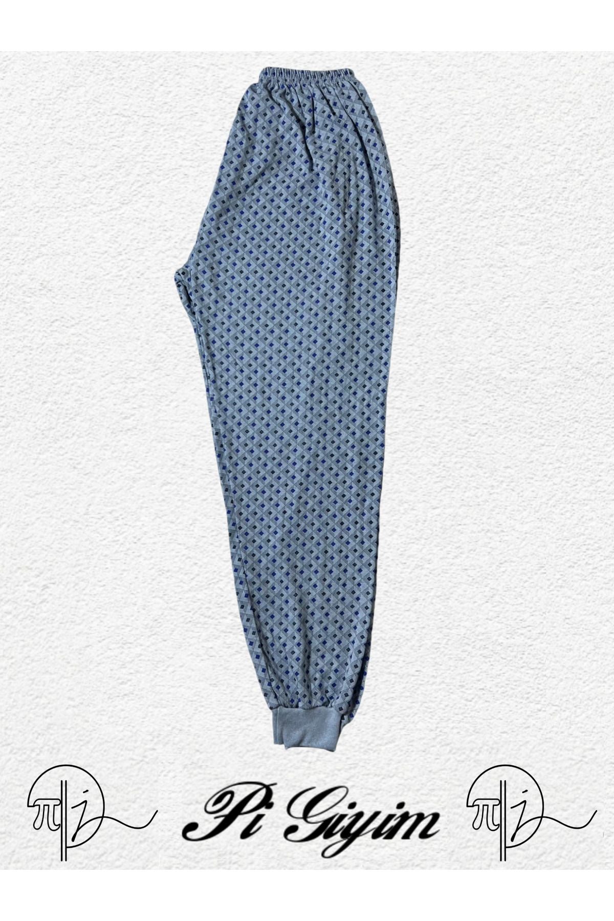 Men's Winter Pajamas Raised Comfortable Soft Netted Thick Underwear Cuffed Pajamas