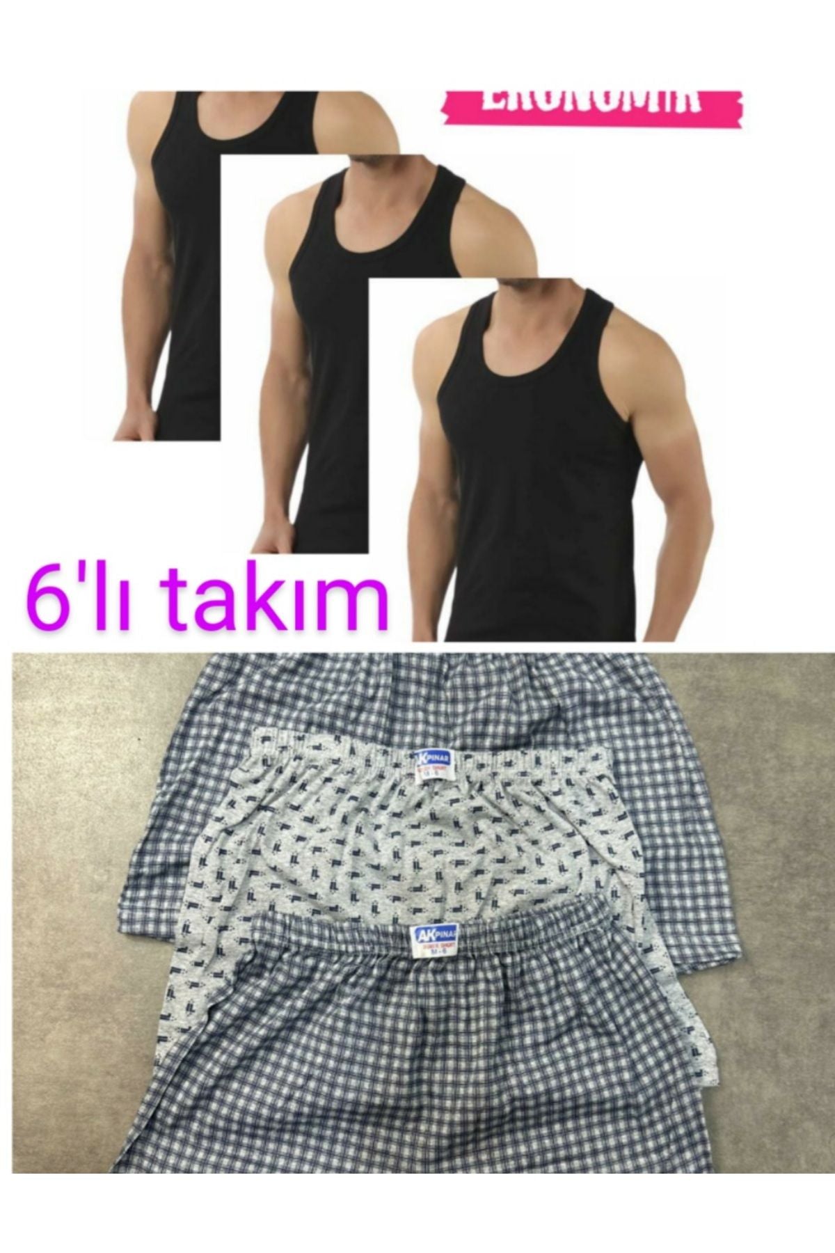 6-piece men's tank top &amp; shorts set