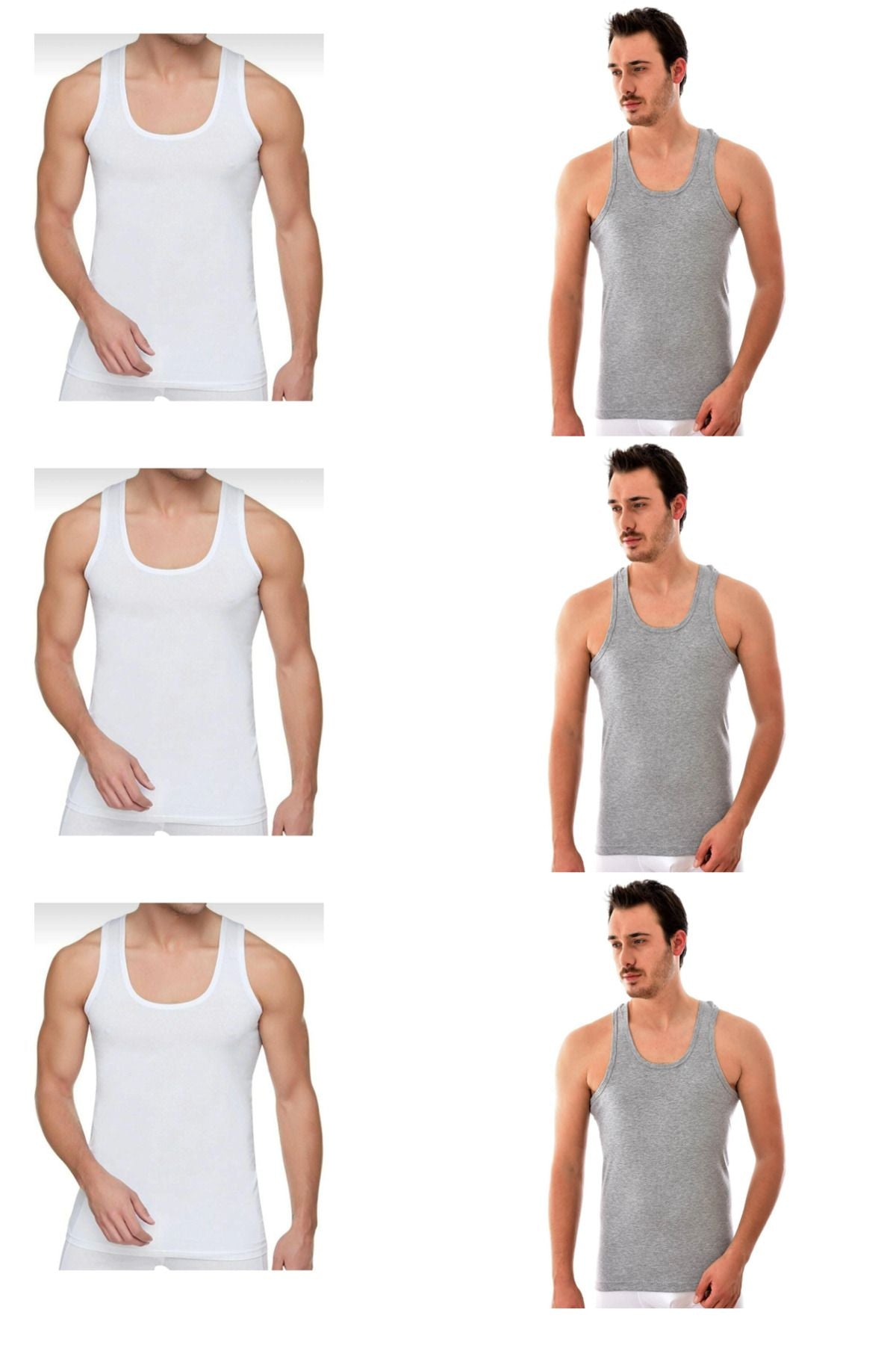 Men's Combed Cotton Undershirt 6 Pack Economic Campaign