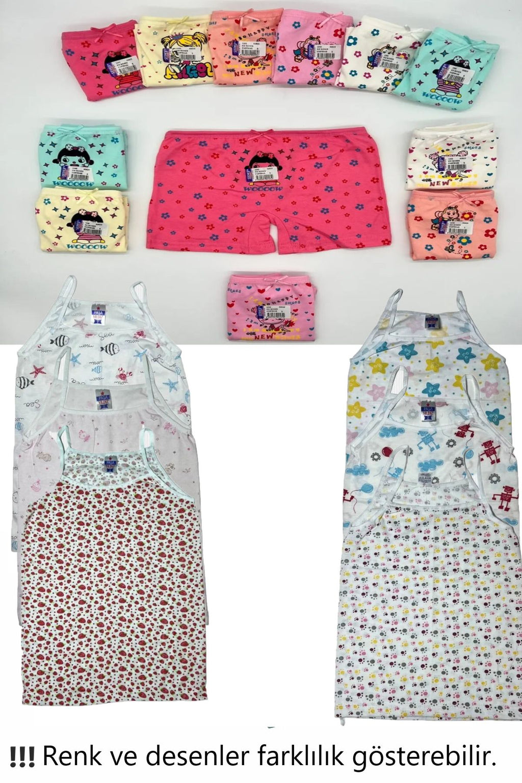 12 Piece Girls Athlete Boxer Set 6 Athlete 6 Boxers