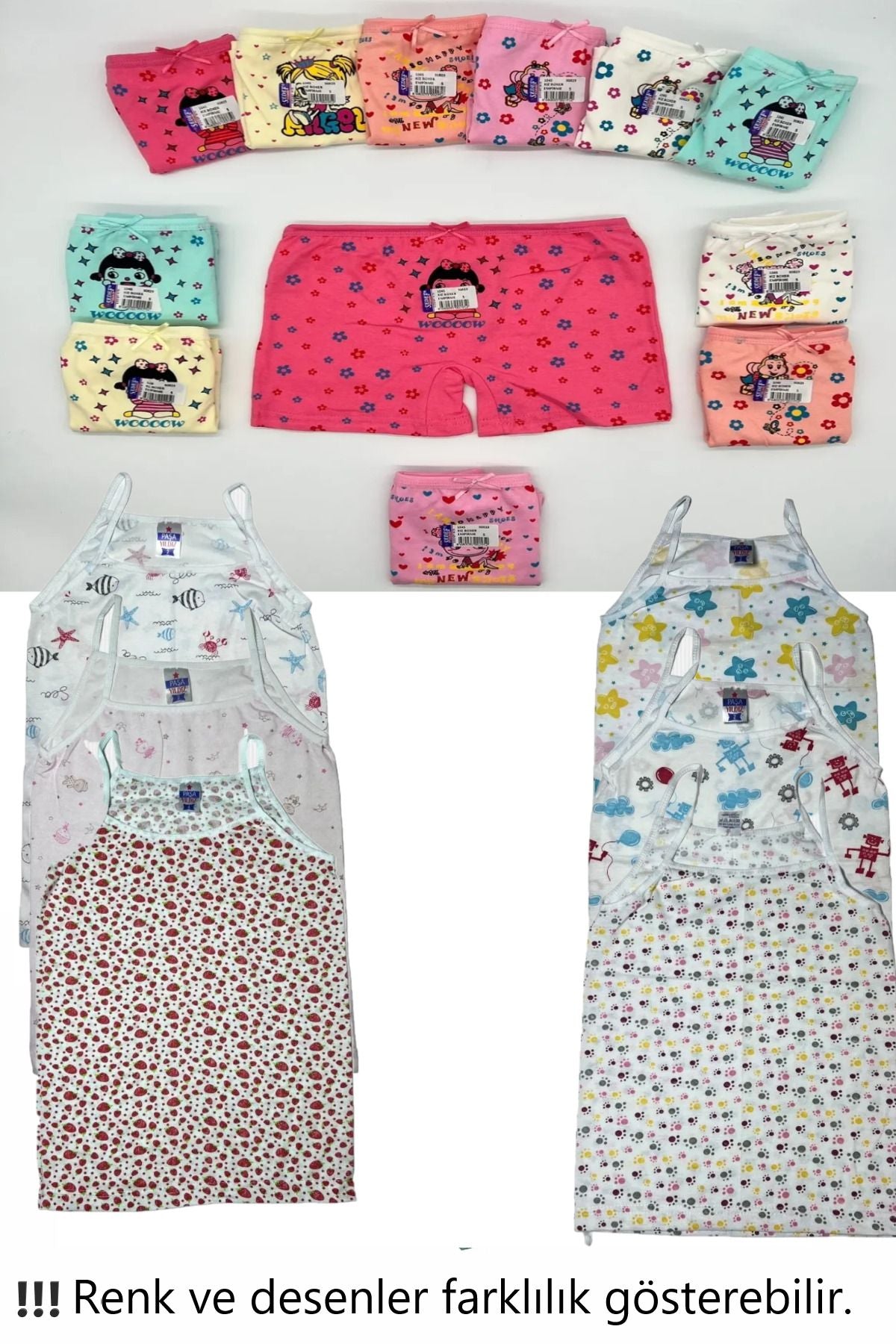 12 Piece Girls Athlete Boxer Set 6 Athlete 6 Boxers