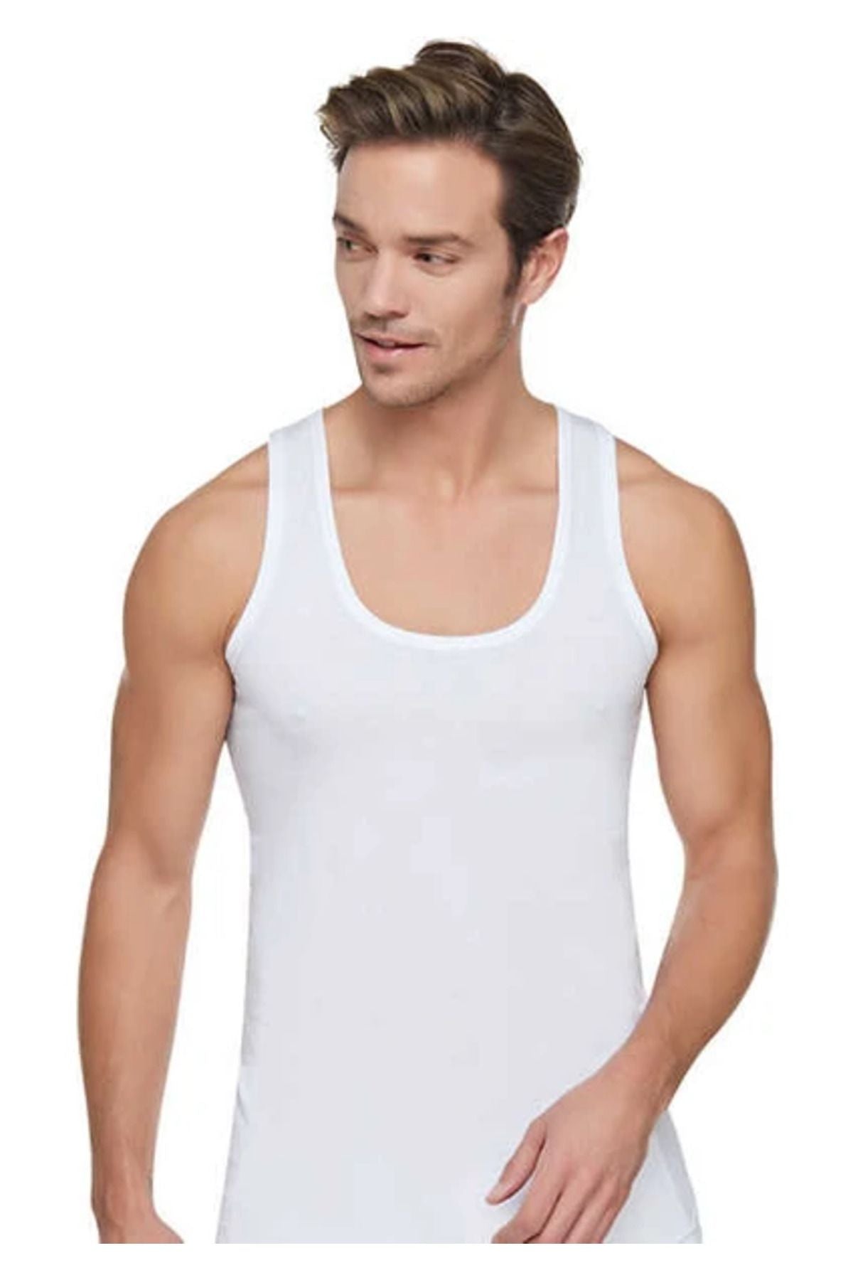 Elite 6 Piece Men's Undershirt White